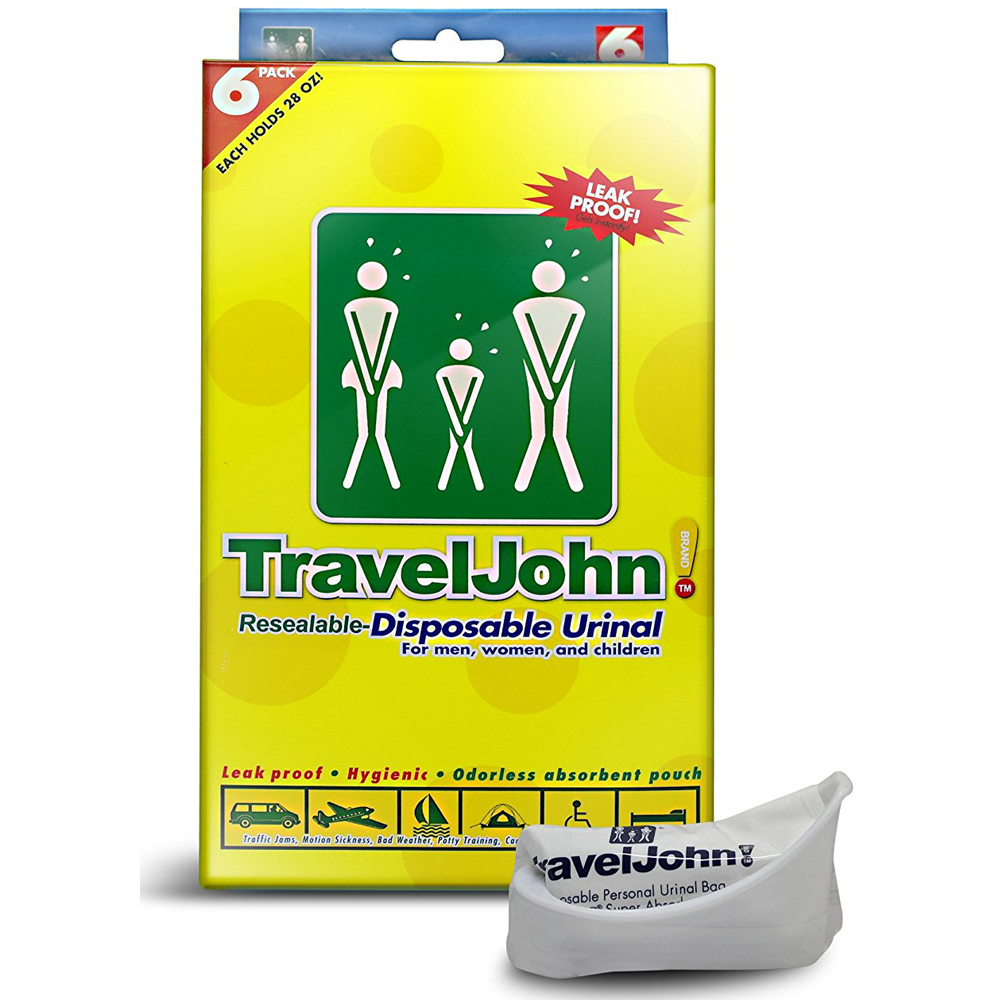 TravelJohn Travel John Disposable Resealable Urinal Wee Bags Unisex 6 Pack x 2 eBay