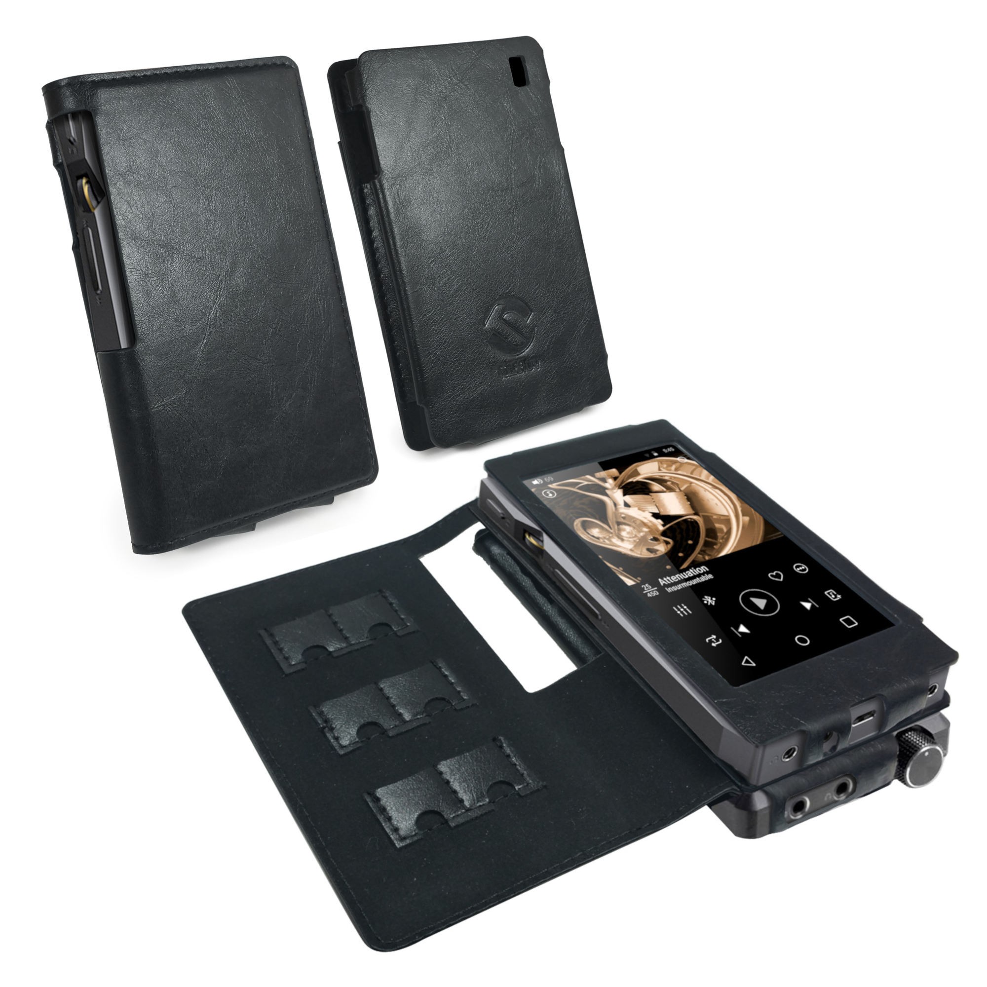 Tuff Luv Faux Leather Case For Fiio X5 Iii 3rd Gen A5 E12 Amp V1 2 Black 5055261840297 Ebay