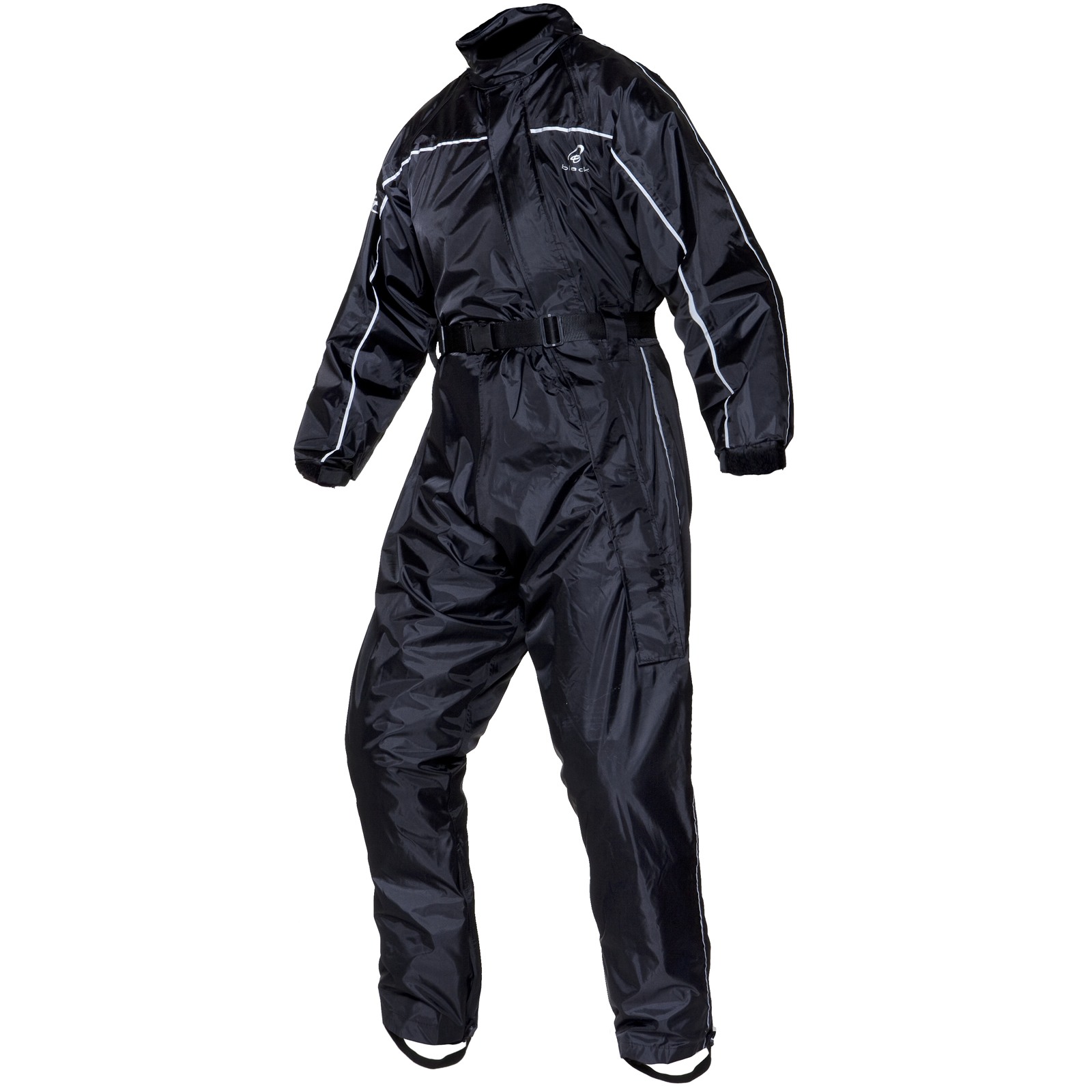Black Beacon Waterproof Motorcycle One Piece Over Suit Motorbike Rain Wear - Picture 17 of 29