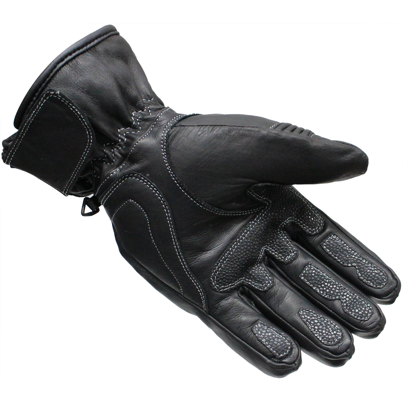 Black Charge Leather Motorcycle Gloves Biker Stocking Fillers