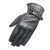 Black Axel Leather Motorcycle Gloves Thumbnail 3