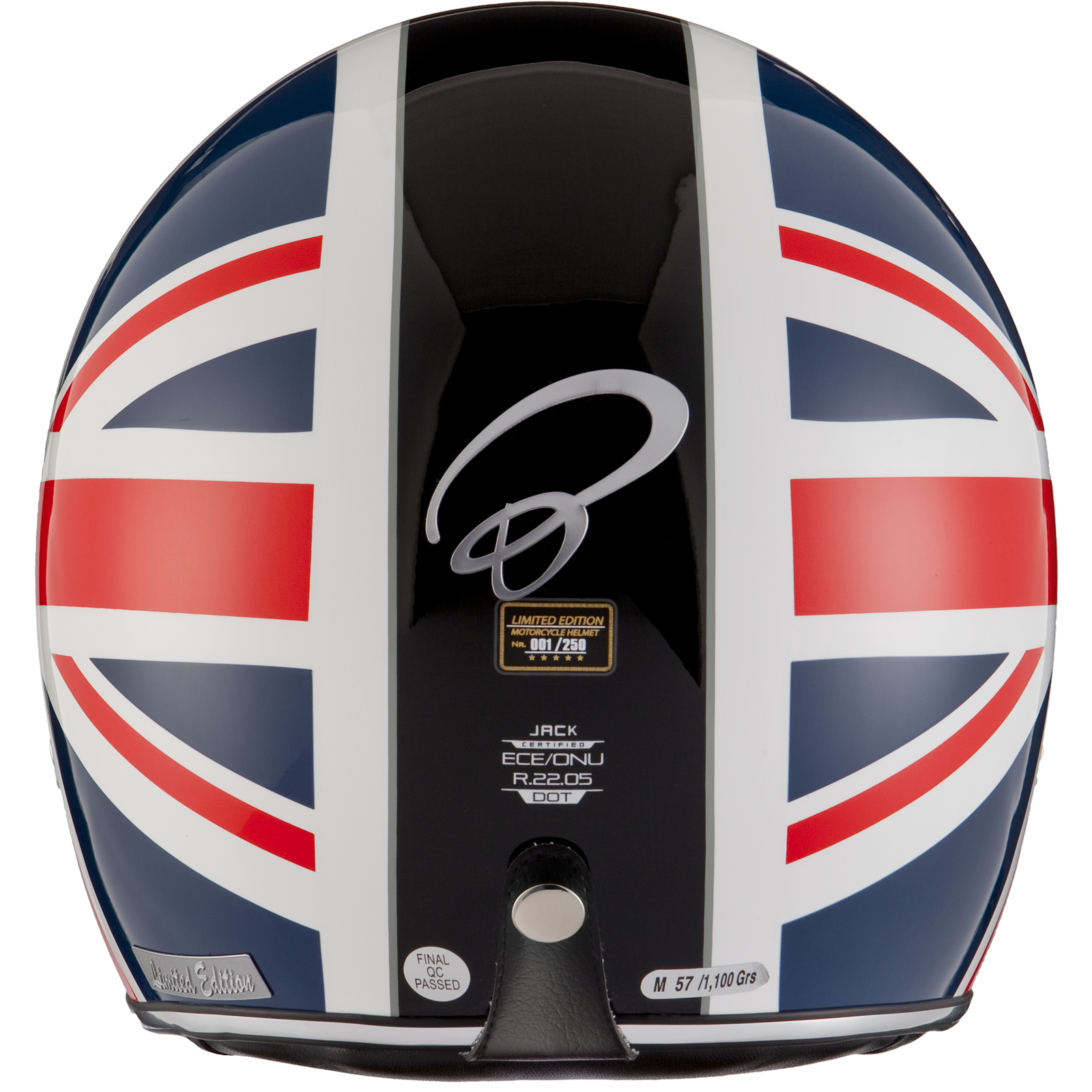 Limited Edition Black Jack UK British Flag Scooter Motorcycle Motorbike