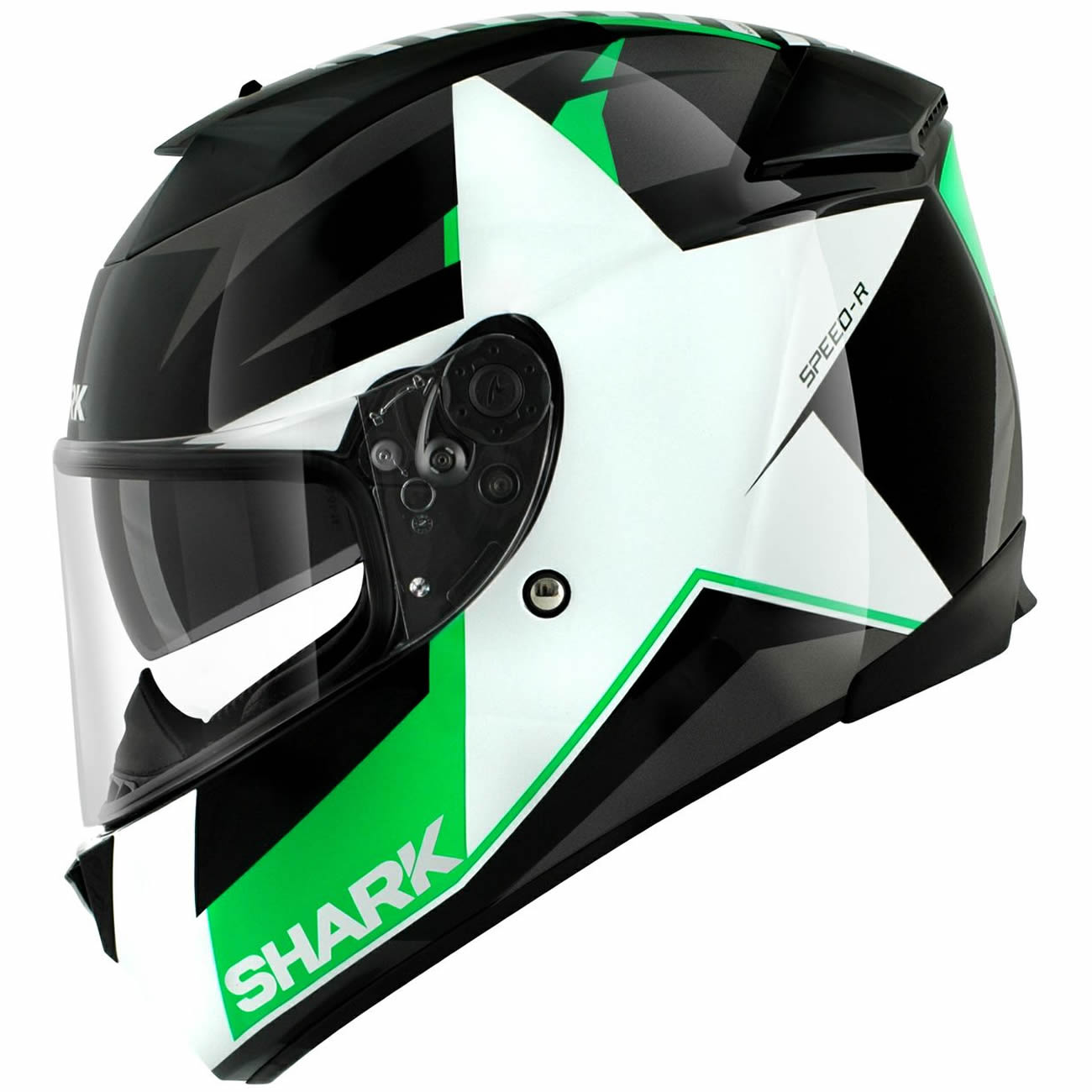 Shark Speed-R Texas Black Green Motorcycle Helmet Track Race Racing ACU ...