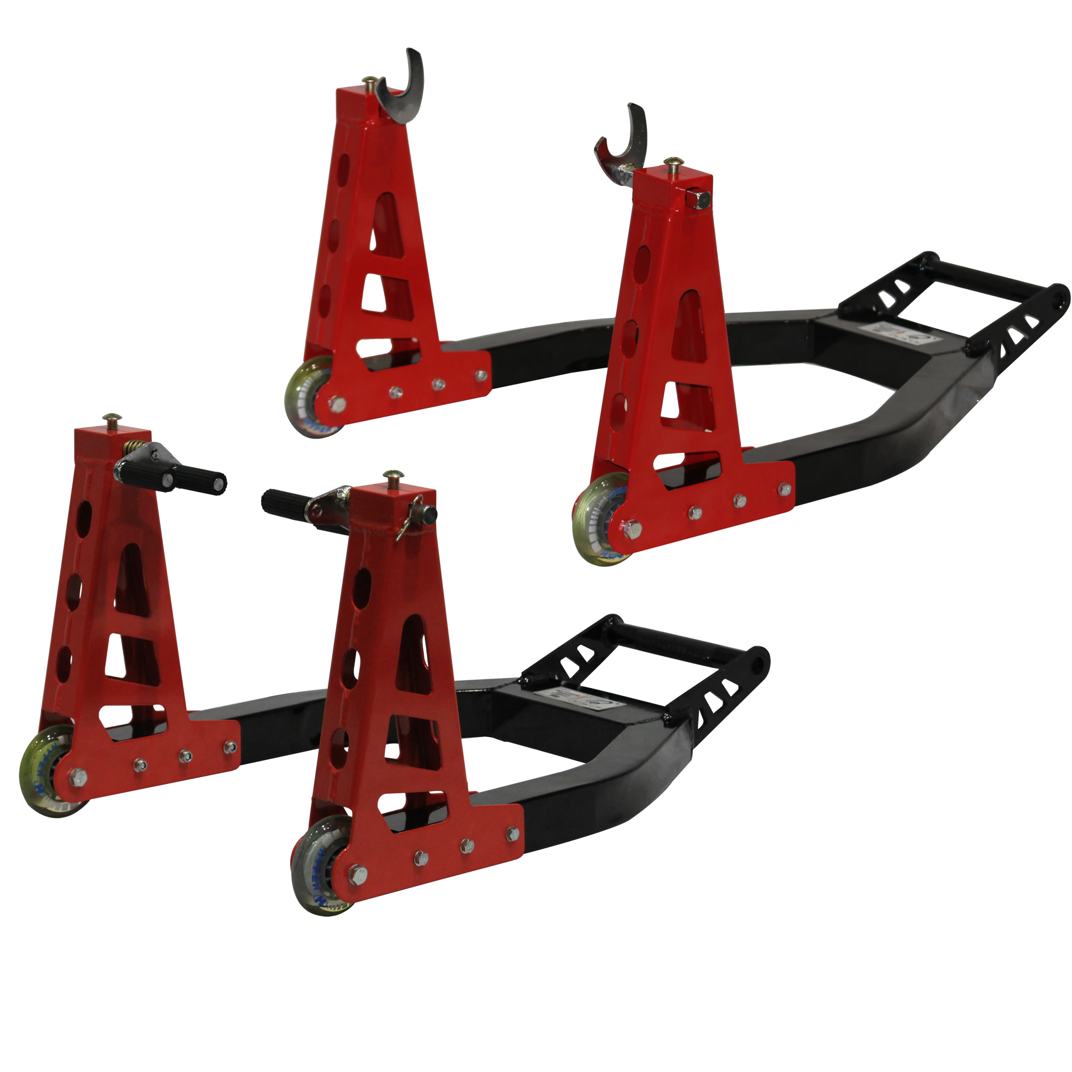 Black Pro Range Heavy Duty Aluminium Front & Rear Paddock Stand (B5067 ...