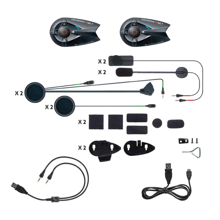 Interphone F4 MC Bluetooth System Twin Pack Interphones
