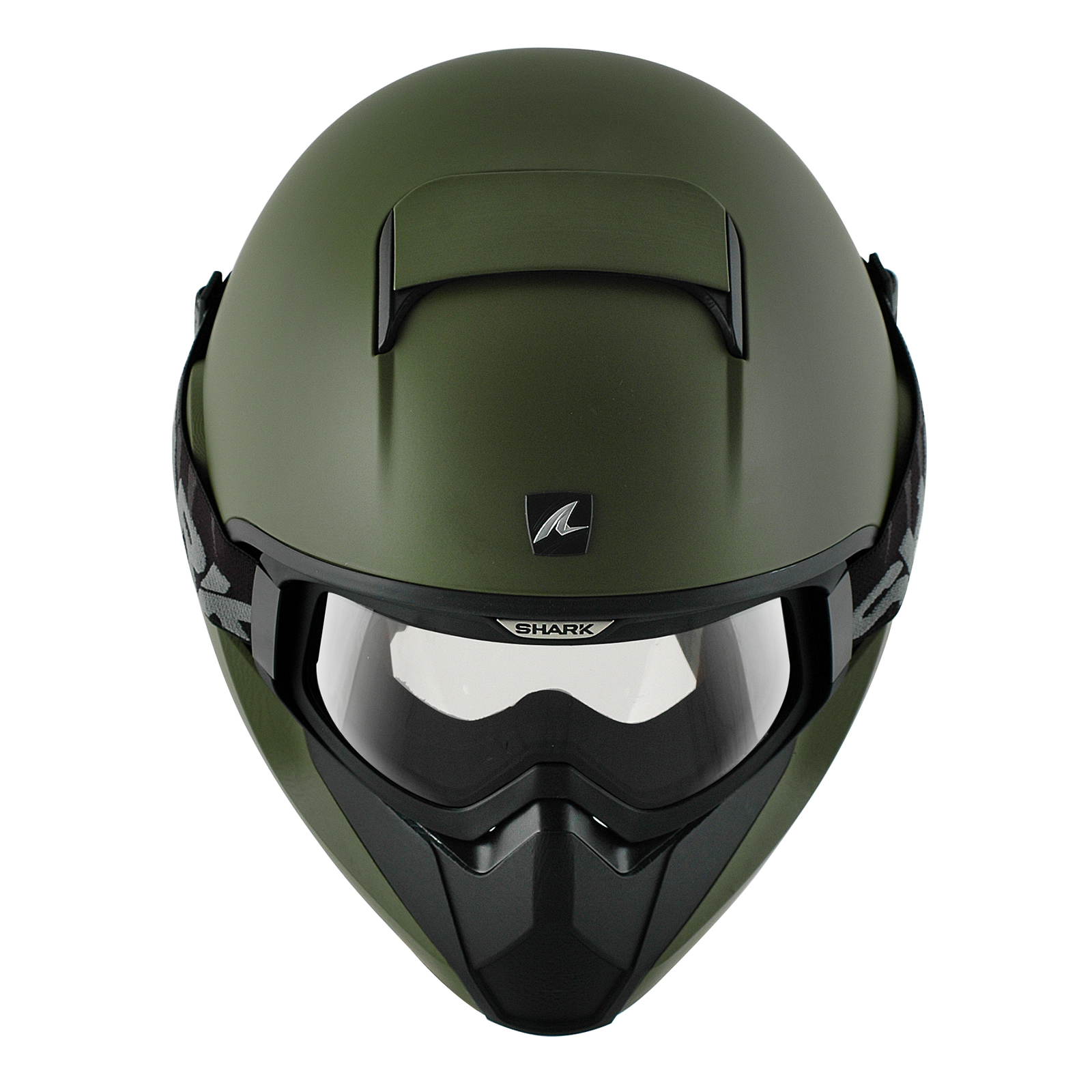 Shark Vancore Plain Matt Green Motorcycle Helmet Army Street Bike