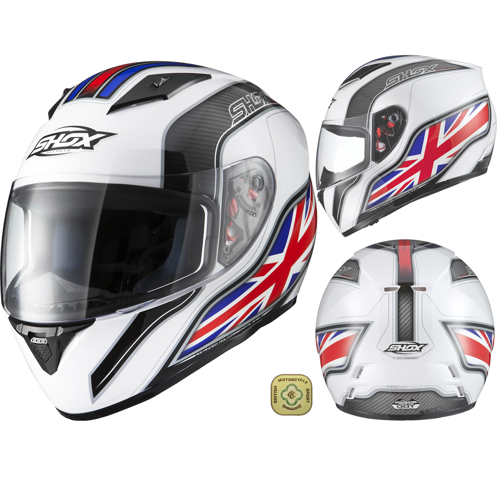New Unisex Motorcycle Helmet British Union Jack Sign Protection Helmet