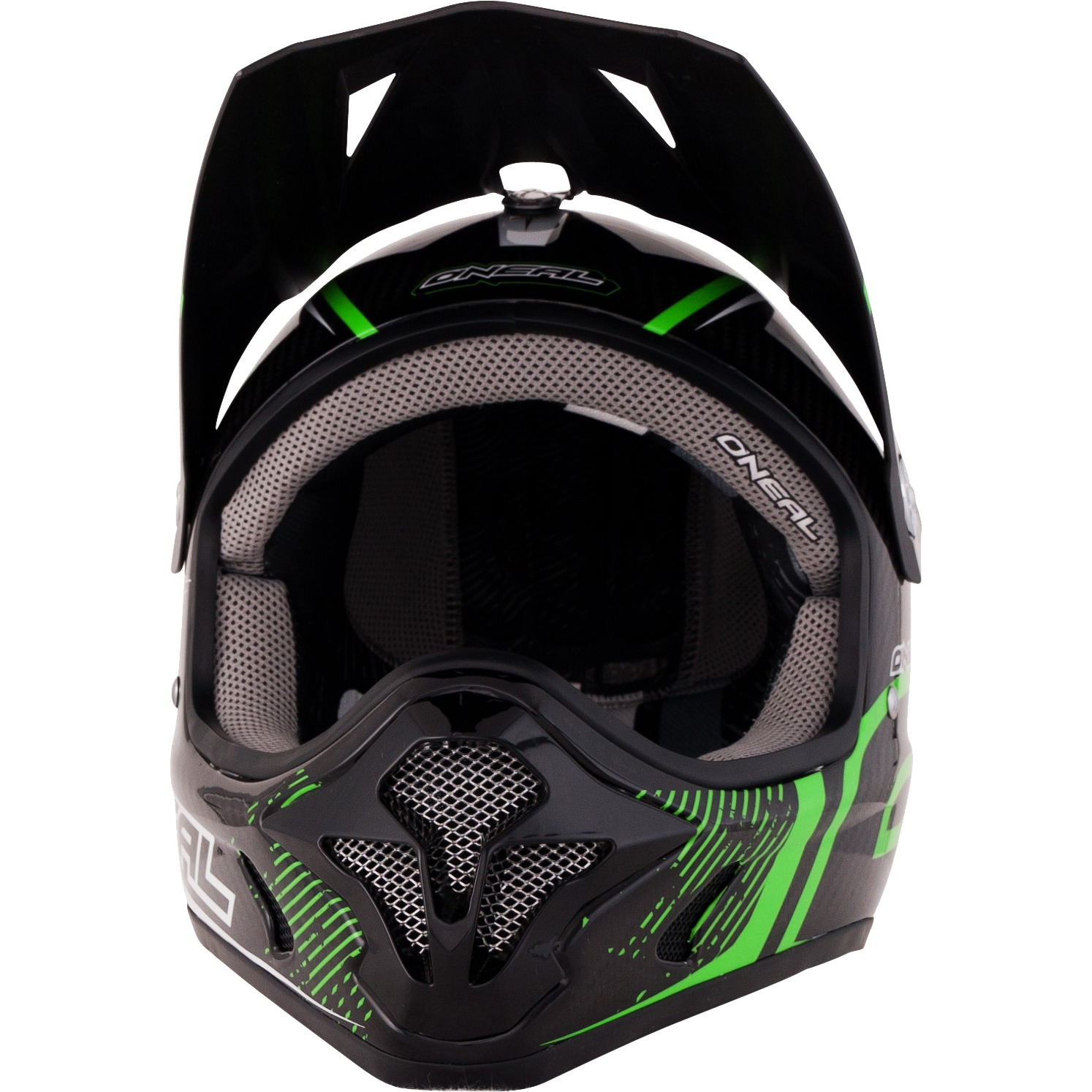 Oneal Spark Fidlock Carbon Downhill Green Cycle Helmet MTB BMX Mountain ...