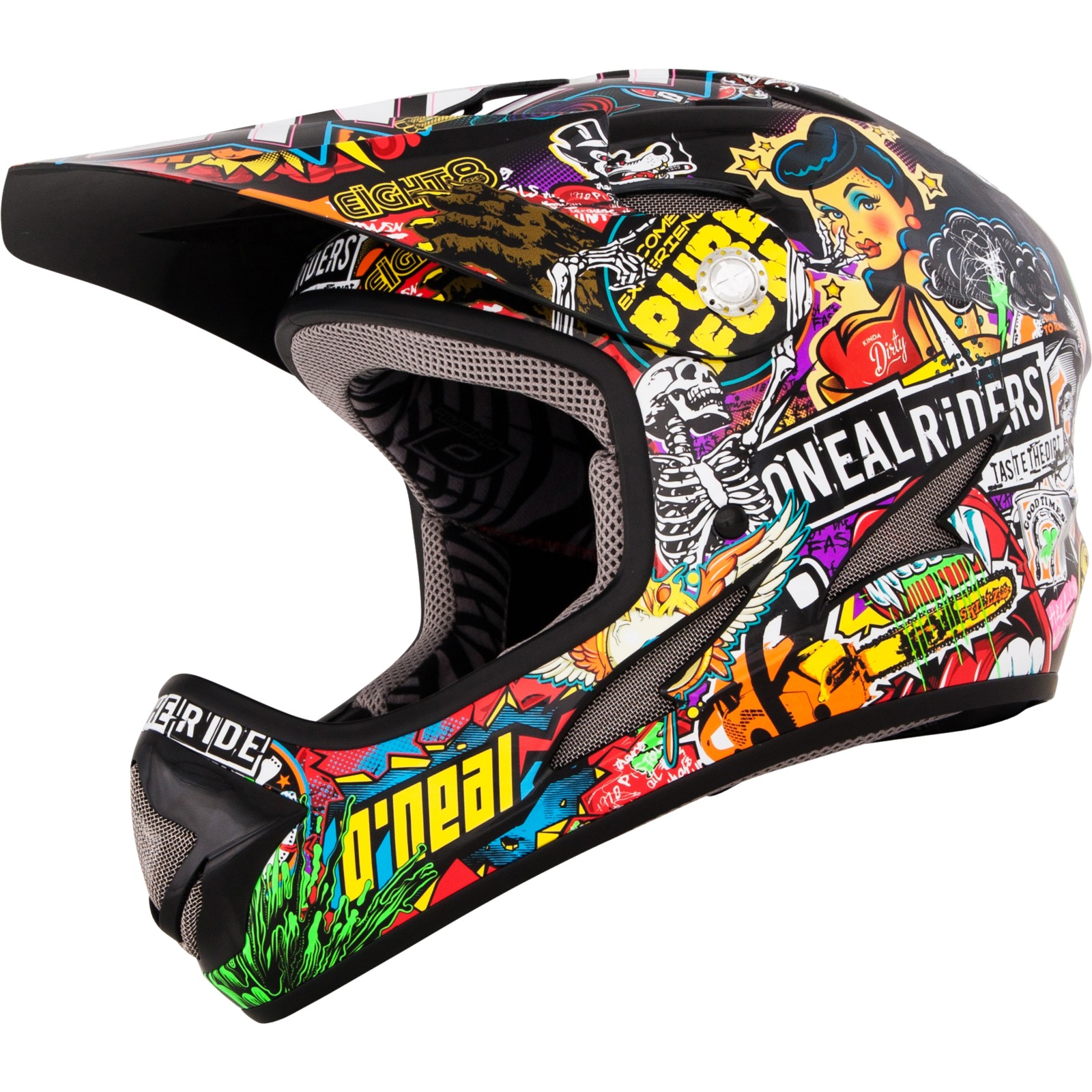 Oneal Backflip Evo Fidlock Crank DH Black Multi Cycle Helmet Mountain ...