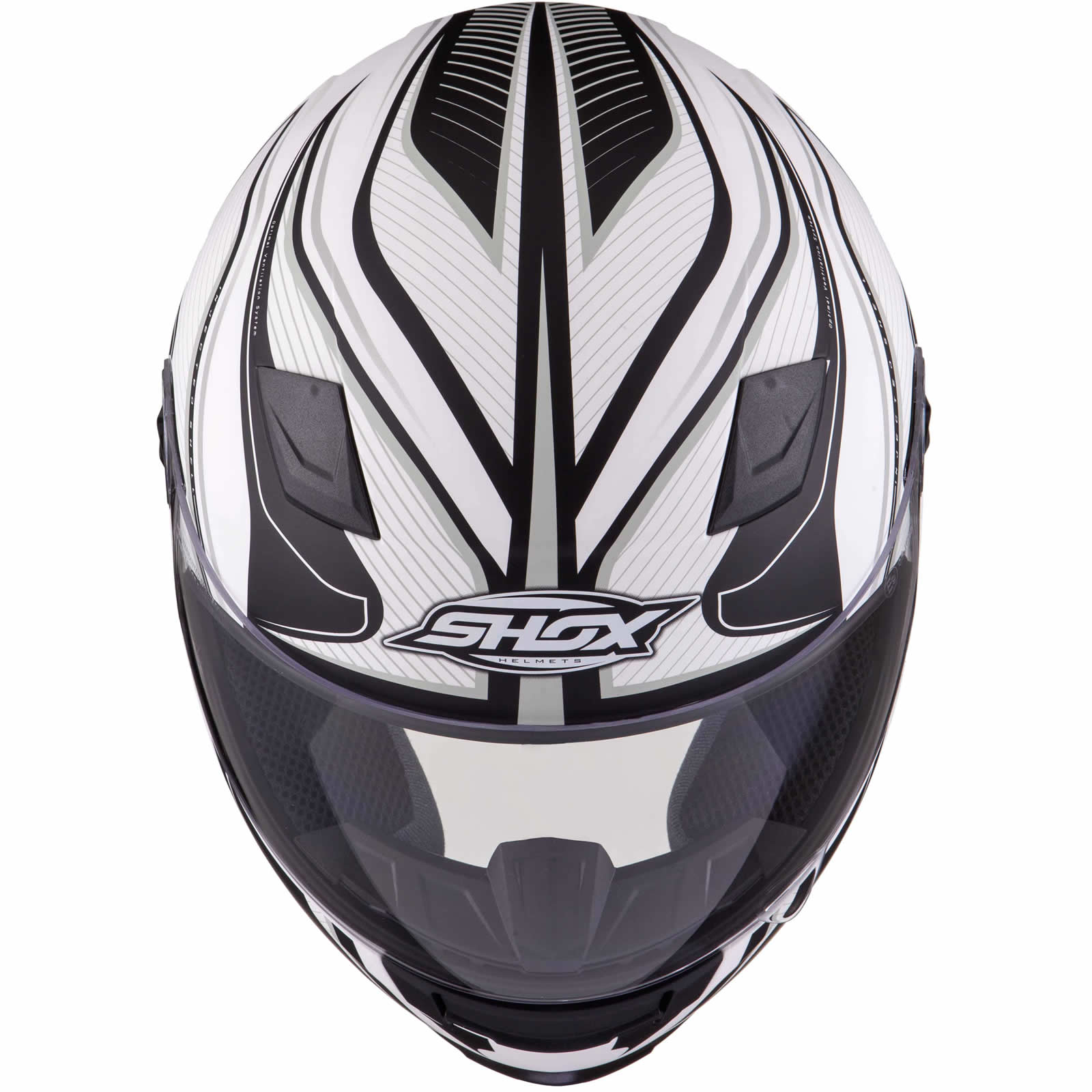 Shox Sniper Siege White Motorbike Helmet Road Motorcycle Full Face Race ...