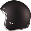 Black Classic Open Face Motorcycle Helmet Thumbnail 6