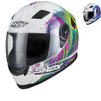 Shox Sniper Peacock Motorcycle Helmet Thumbnail 2