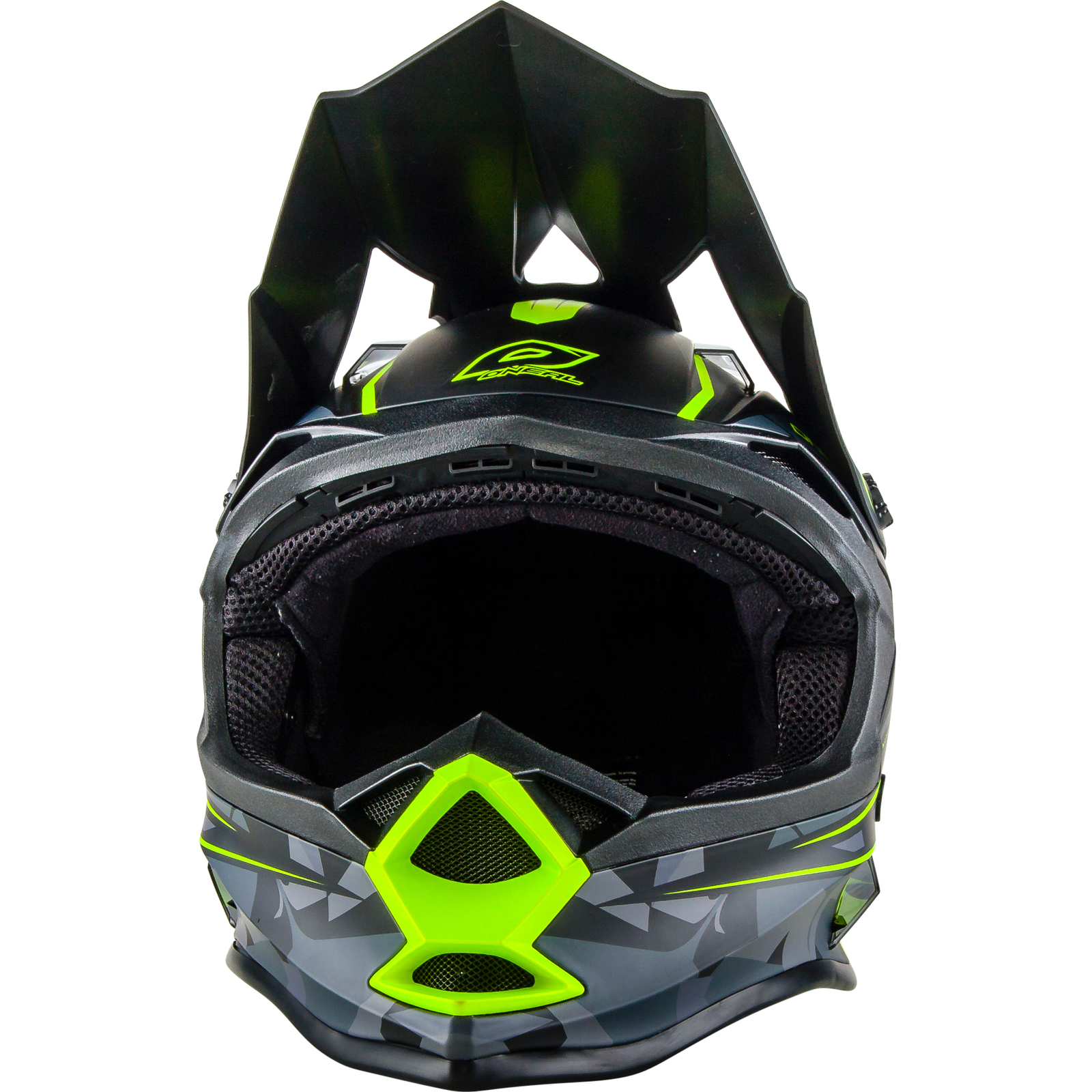 Oneal 7 Series EVO Camo Grey Yellow Motocross Helmet Off Road Dirt Bike ...