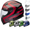 Shox Sniper Skar Motorcycle Helmet & Visor Thumbnail 1