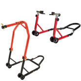 Black Pro Range Front Head Stand & Adjustable Rear Paddock Stand (B5064 and B5161)