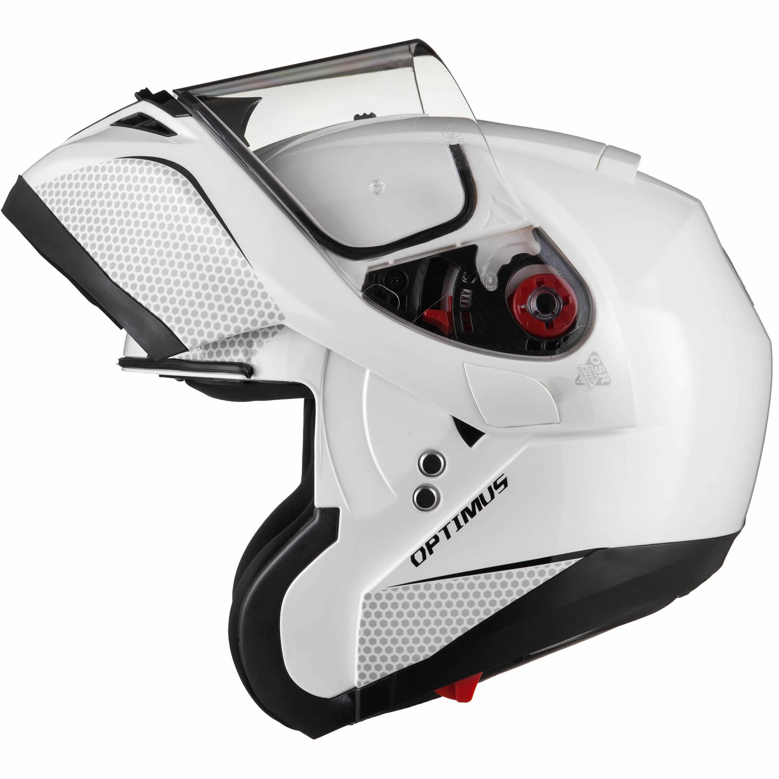 Black Optimus SV Flip Up Front Motorcycle Helmet Inner Sunvisor Tinted