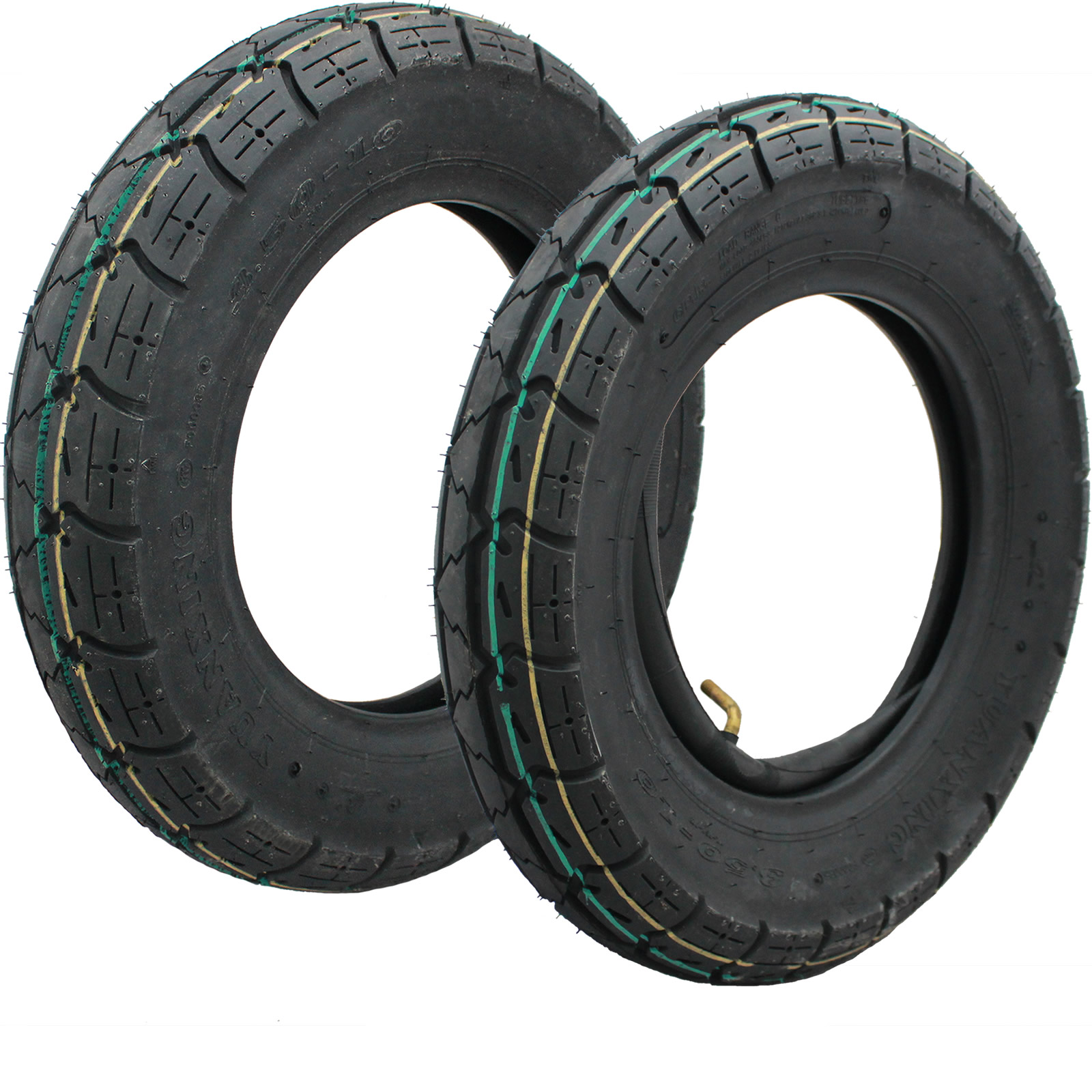 Yuanxing 10" Scooter Tyre (3.5010) 465lbs Max Load Yellow Green Secret Sale