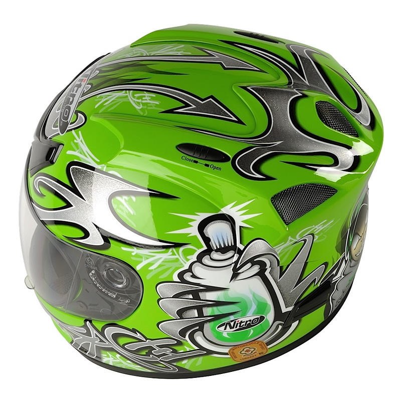 Nitro N250VX Graphic Motorcycle Crash Helmet Full Face Helmets