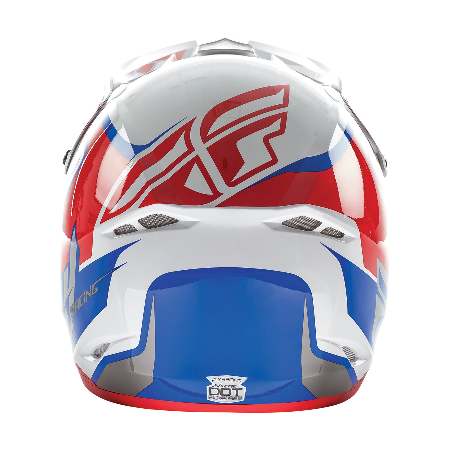 Fly Racing 2016 Fullspeed White Red Blue Motocross Helmet Off