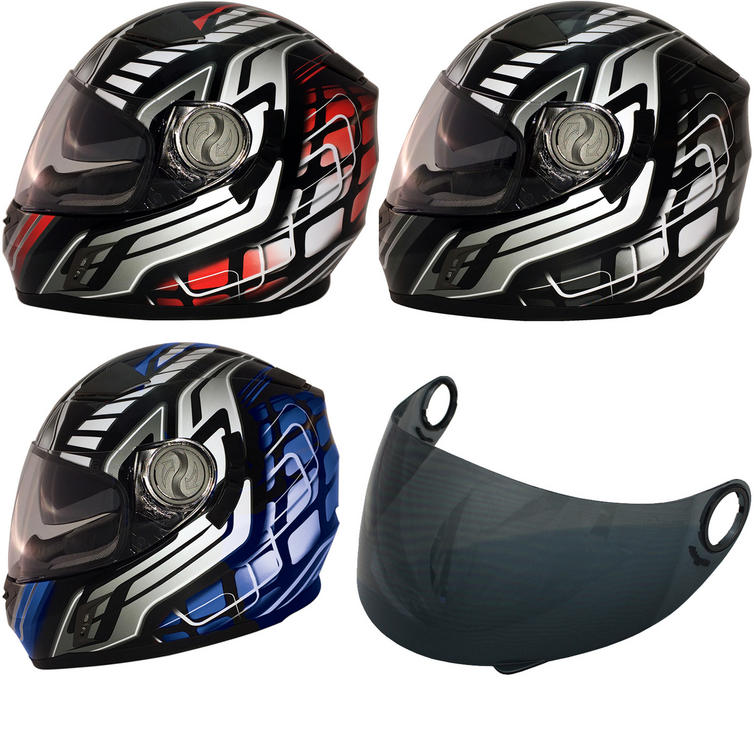 Viper RSV9 Dimension Motorcycle Helmet & Visor Full Face Helmets