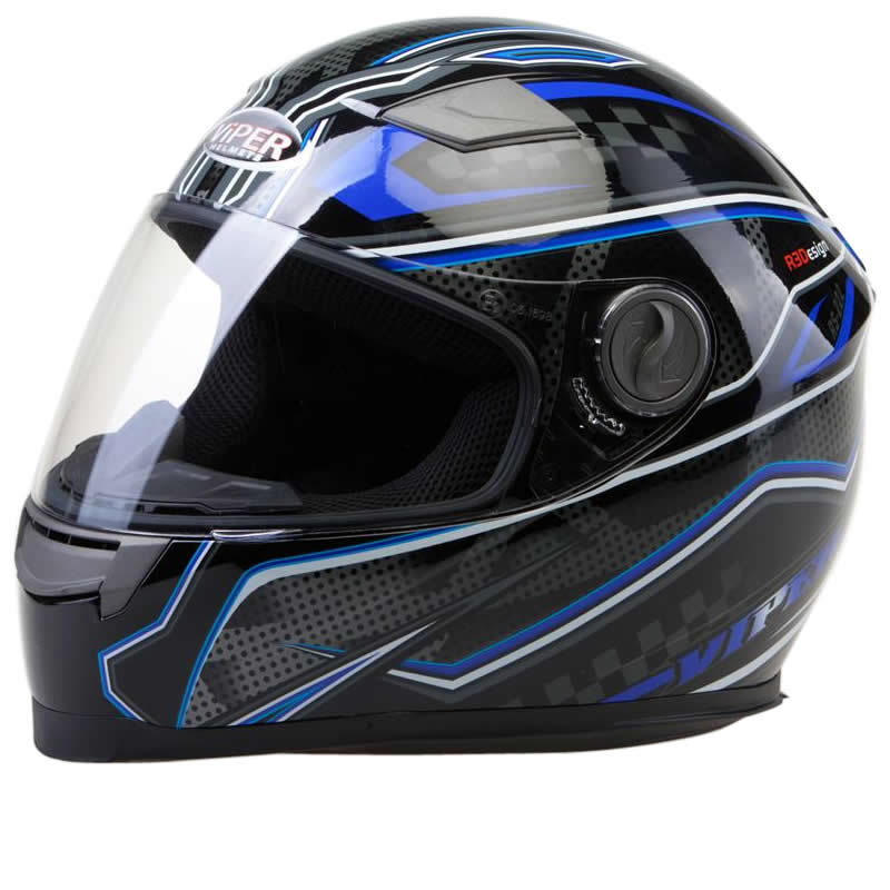 Viper RS222 Tension Motorcycle Helmet & FREE Visor Full Face Helmets