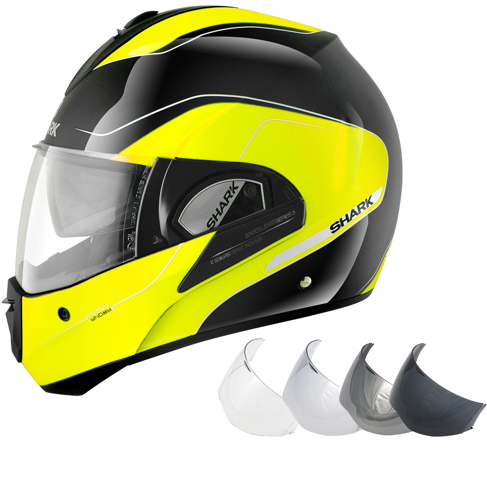 Shark Evoline S3 Arona HiVisibility Flip Front Motorcycle Helmet