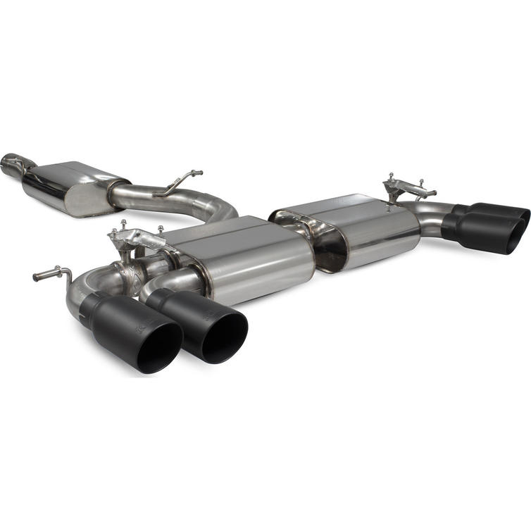 Scorpion Exhaust Cat-Back (Resonated) Quad Daytona BLK - Volkswagen Golf MK7 R 2014 - 2016