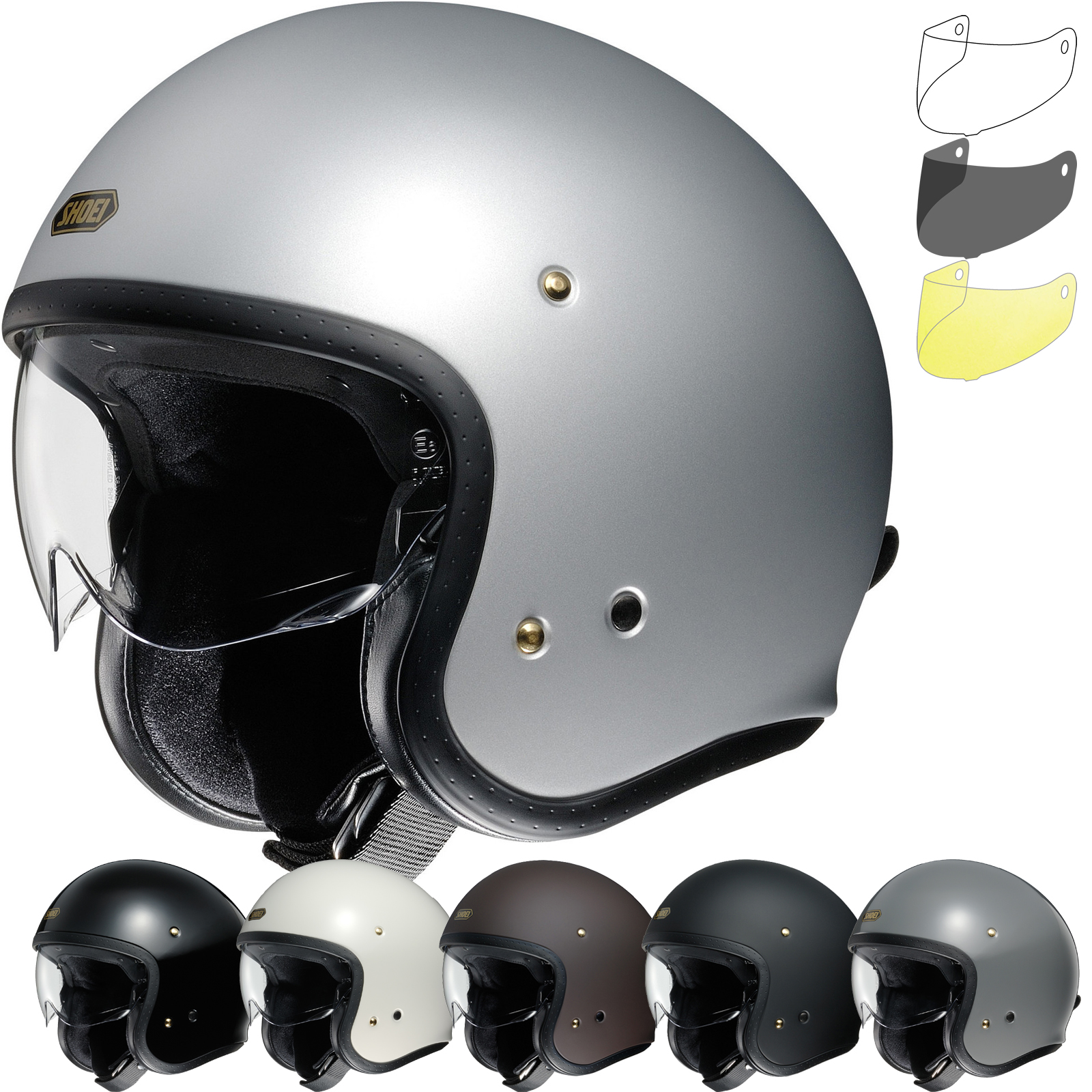 Shoei J.O Open Face Motorcycle Helmet & Visor Open Face Helmets