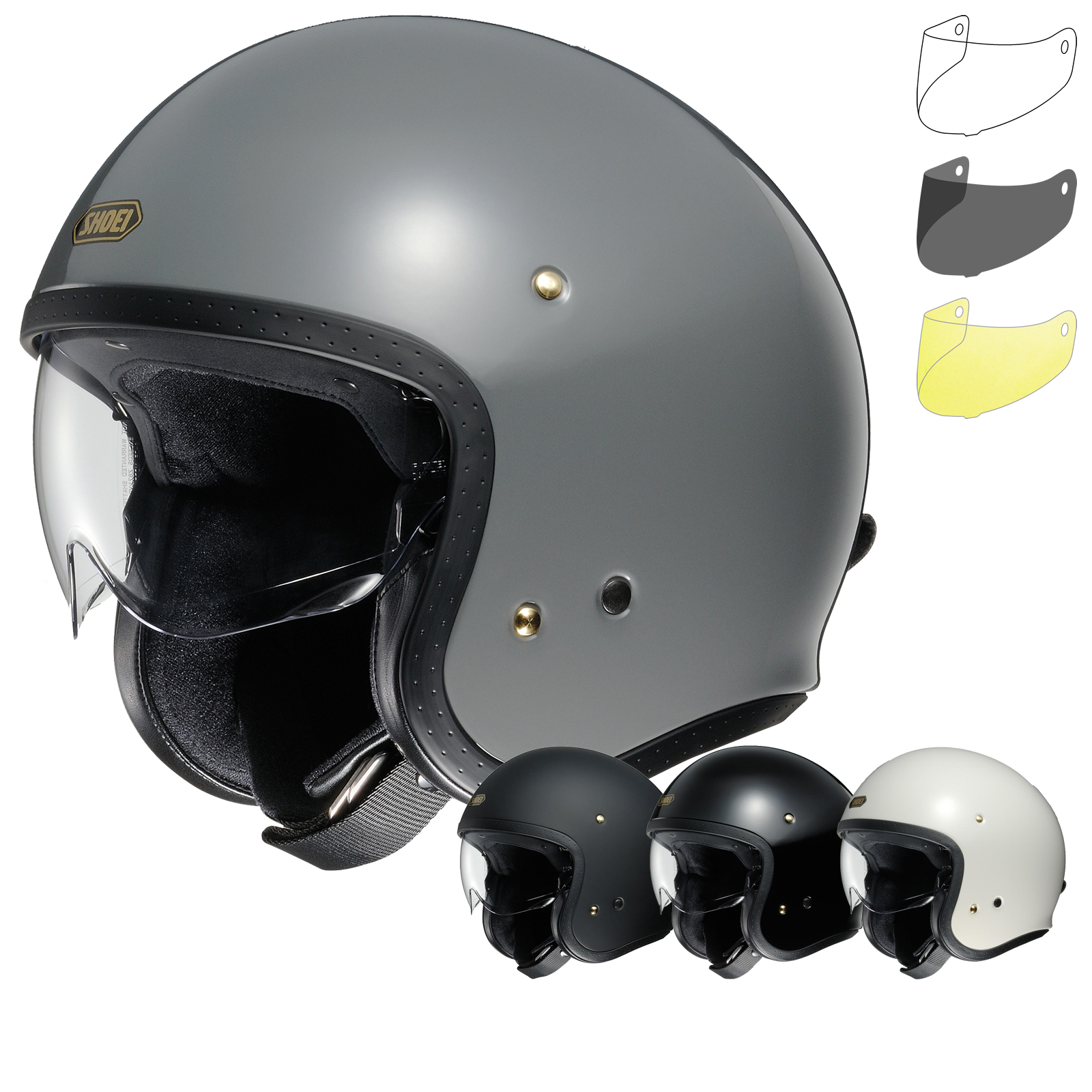 Shoei J.O Open Face Motorcycle Helmet & Visor - Open Face Helmets - Ghostbikes.com