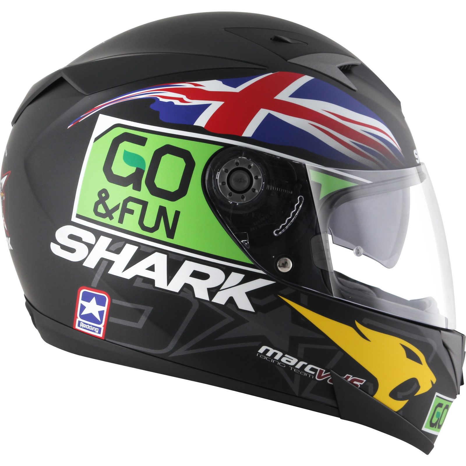 Shark S700 S Redding Valencia Motorcycle Helmet Replica Pinlock