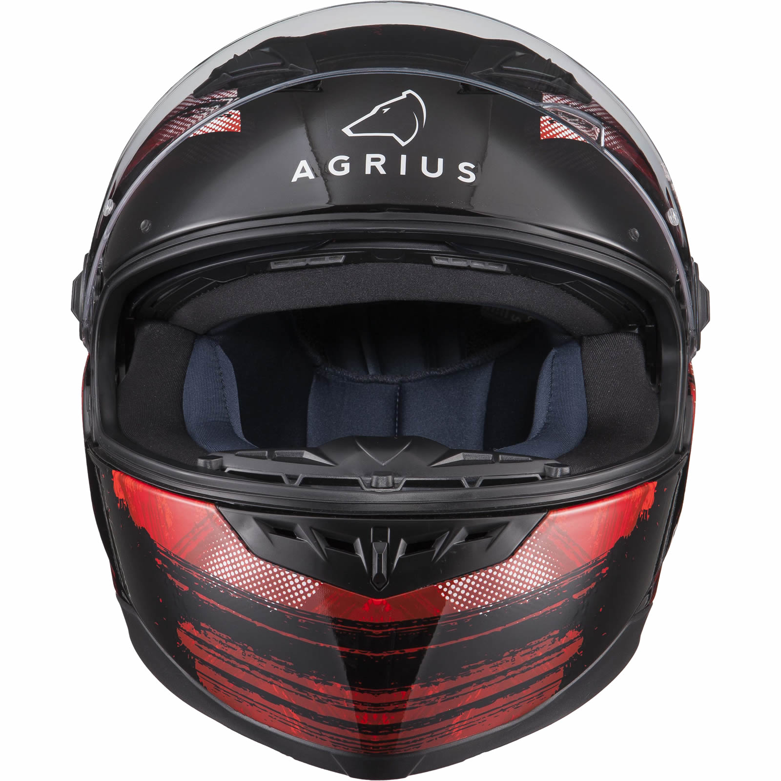 Agrius Rage SV Claw Motorcycle Helmet M Gloss Black//Red