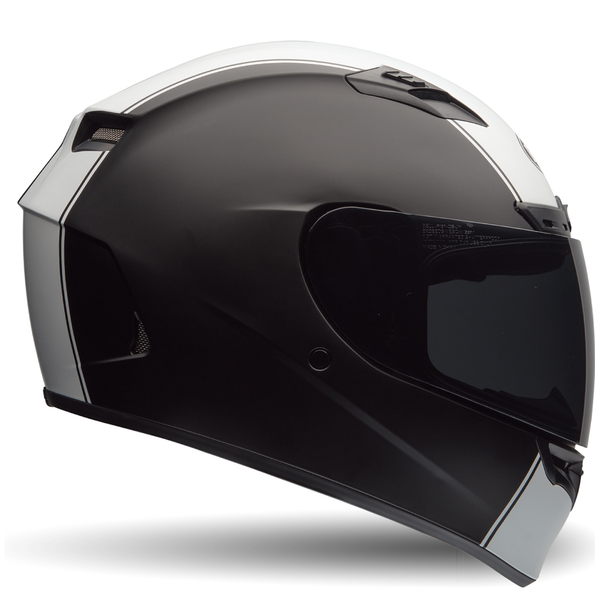 bell qualifier dlx rally matt black white motorcycle helmet