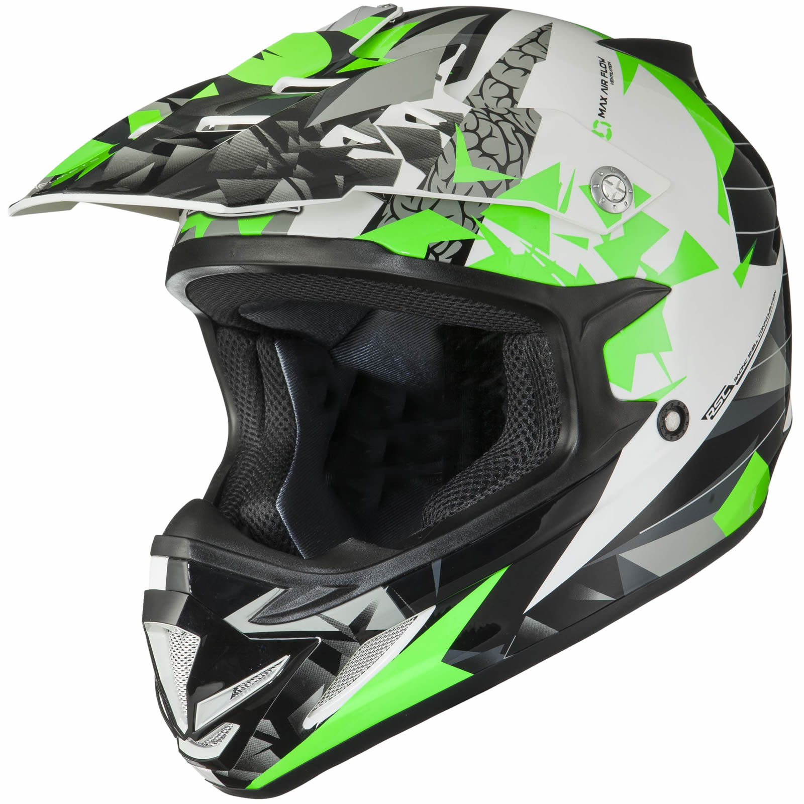 Shox MX-1 ACU Gold Motocross ATV Quad Off Road Moto-X Enduro Helmet ...