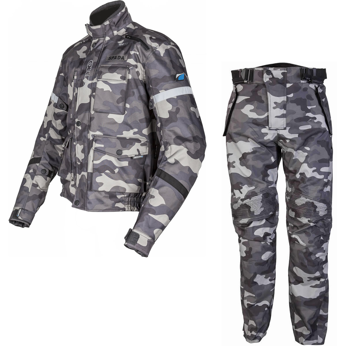 Spada Camo 2 Jacket & Flage Trousers Camo Motorcycle Kit Waterproof
