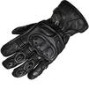 Black Track Short Leather Motorcycle Gloves Thumbnail 2