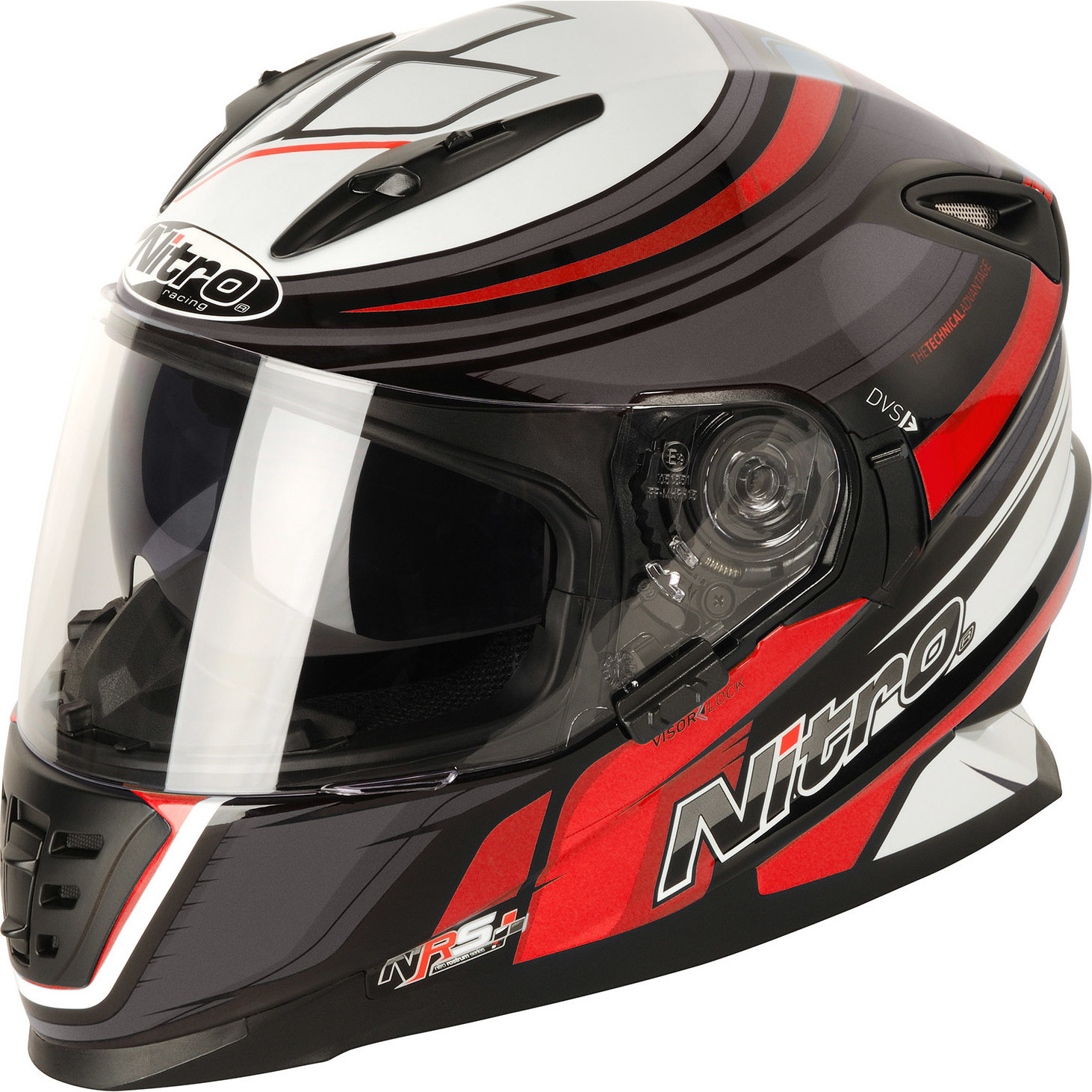 Nitro NRS01 Torque DVS Motorcycle Helmet & Visor Full Face Helmets