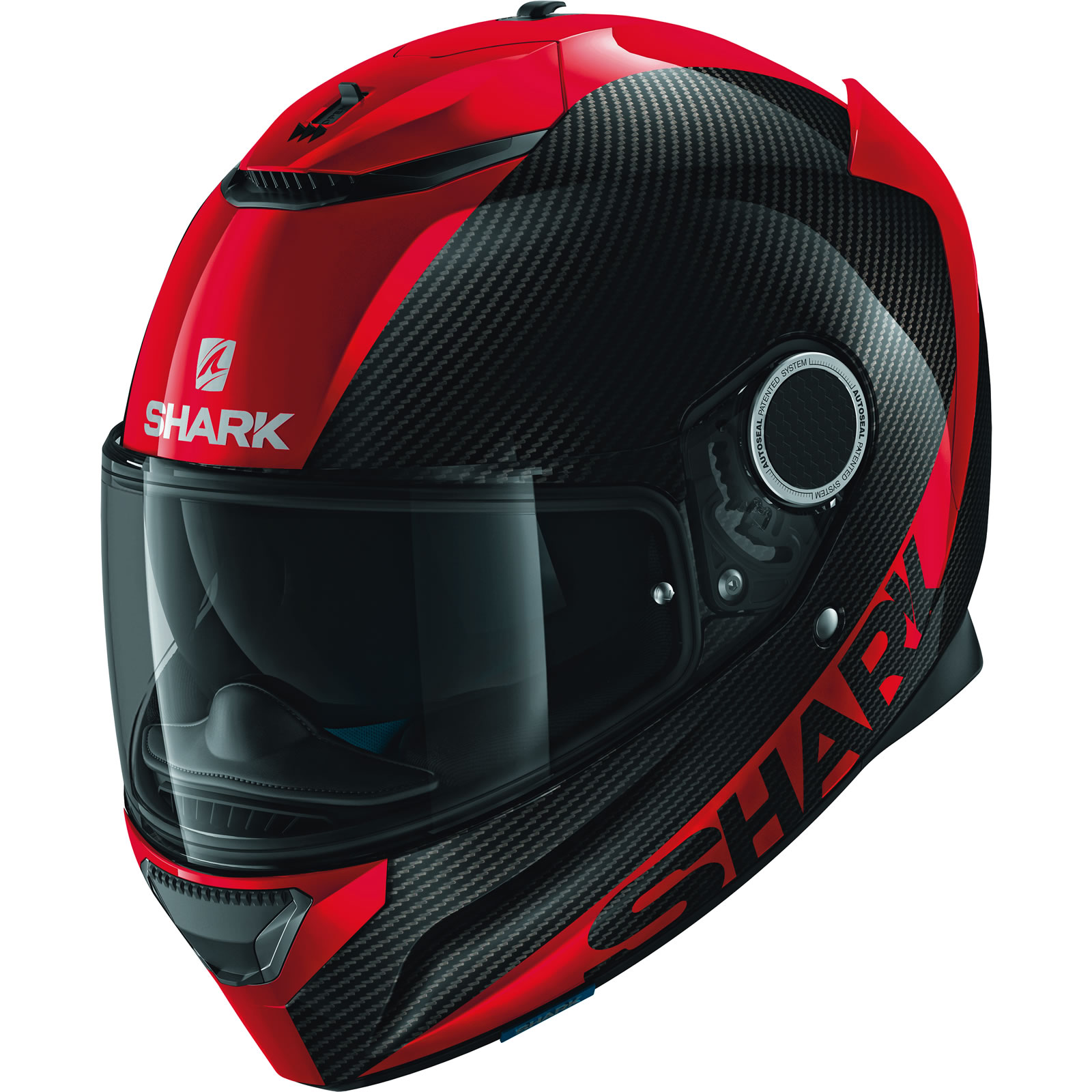 Shark Spartan Carbon Skin Red Motorbike Helmet DRR Motorcycle Full Face  Crash | eBay
