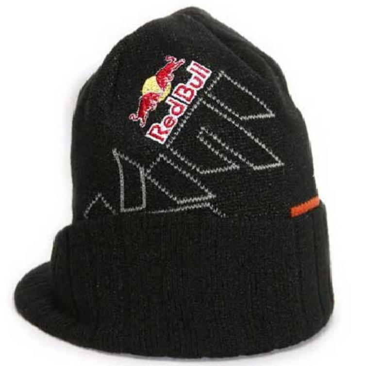 Kini Red Bull Visor Knitted Beanie Hat 