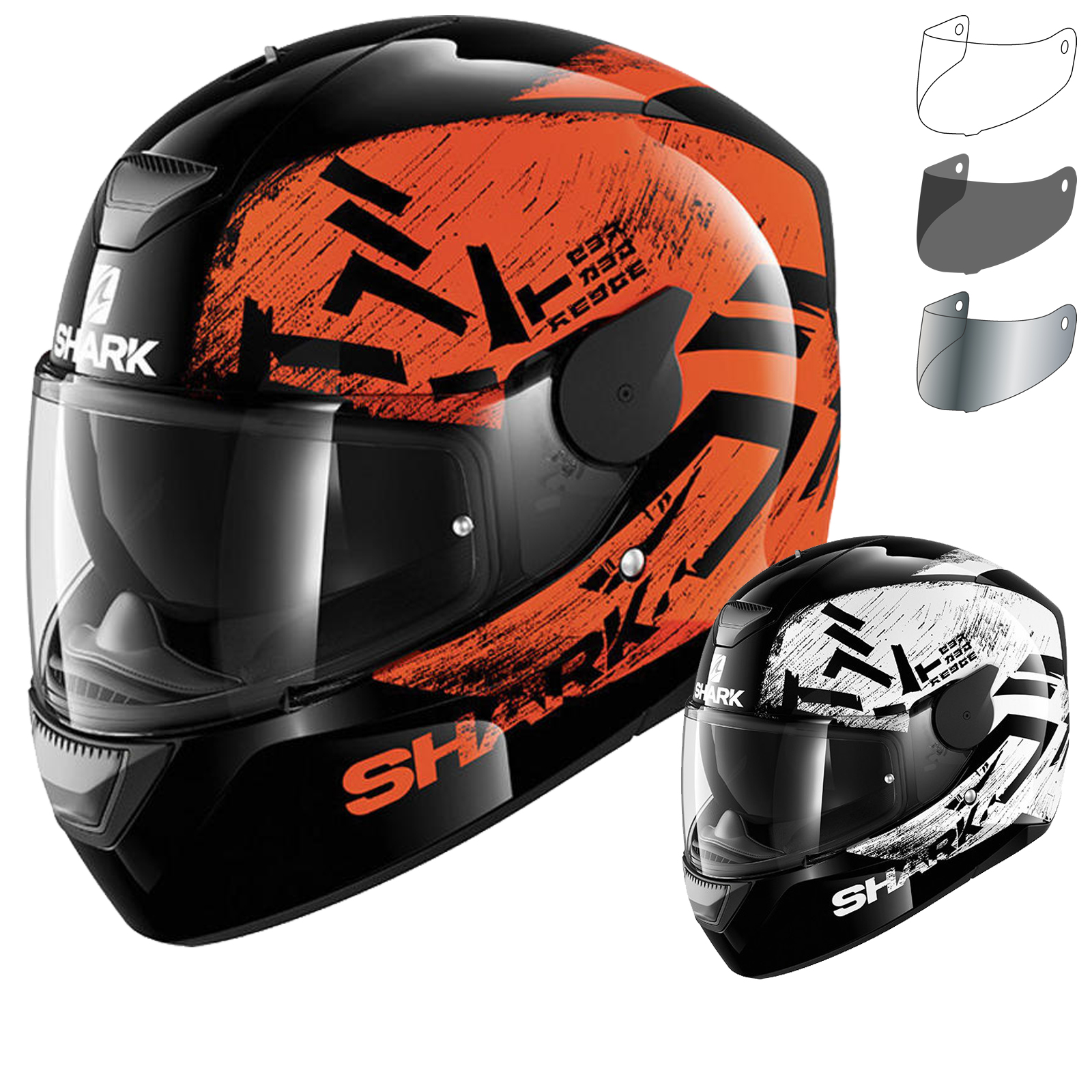 Shark DSkwal Hiwo Motorcycle Helmet & Visor Full Face Helmets