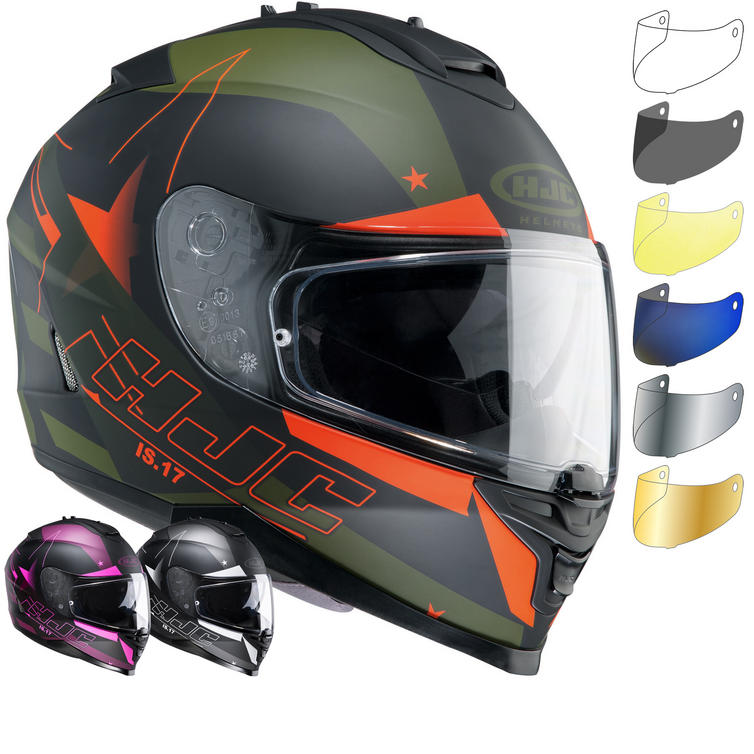 HJC IS17 Armada Motorcycle Helmet & Visor Full Face Helmets