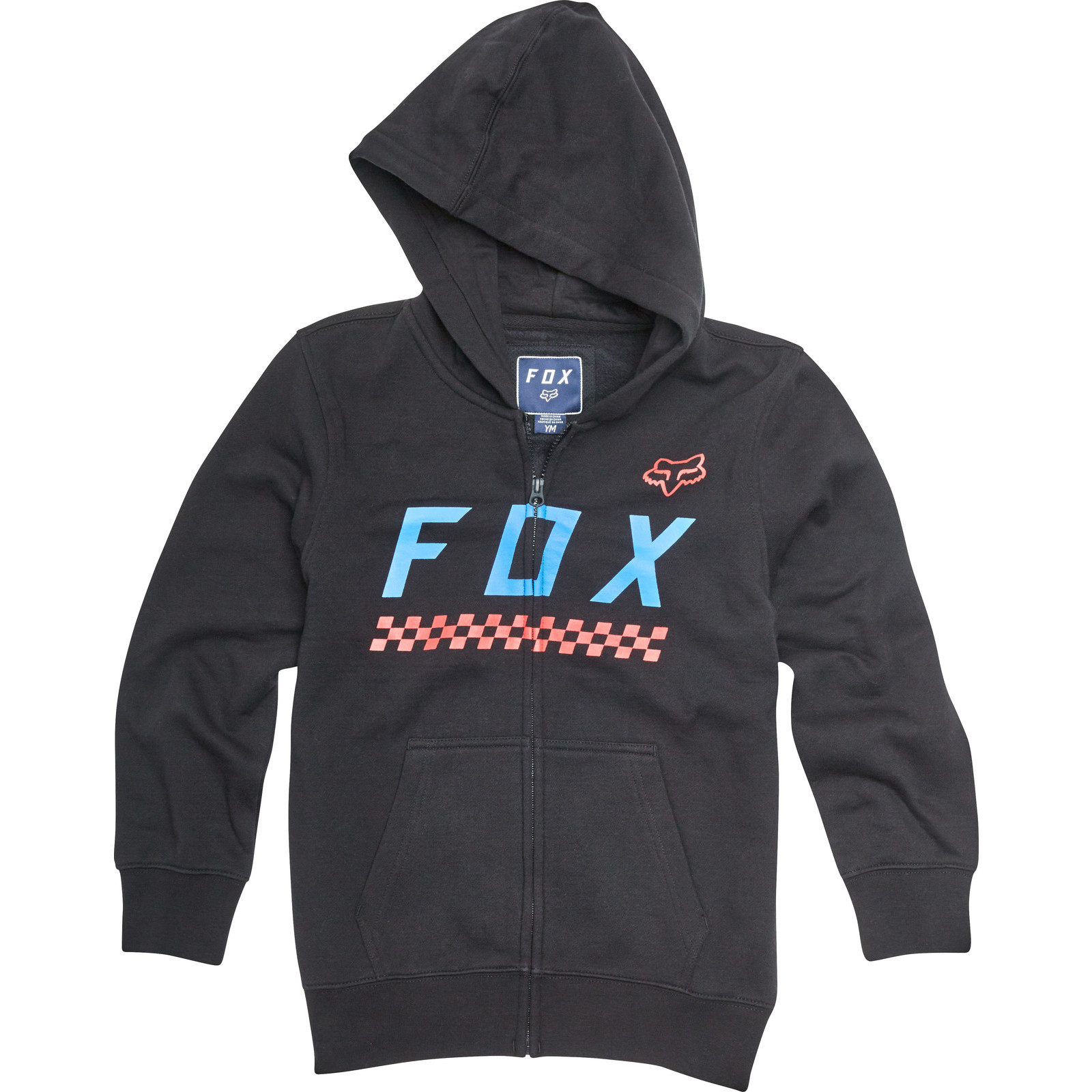 Fox Racing Youth Full Mass Zip Fleece Hoodie Hoodies