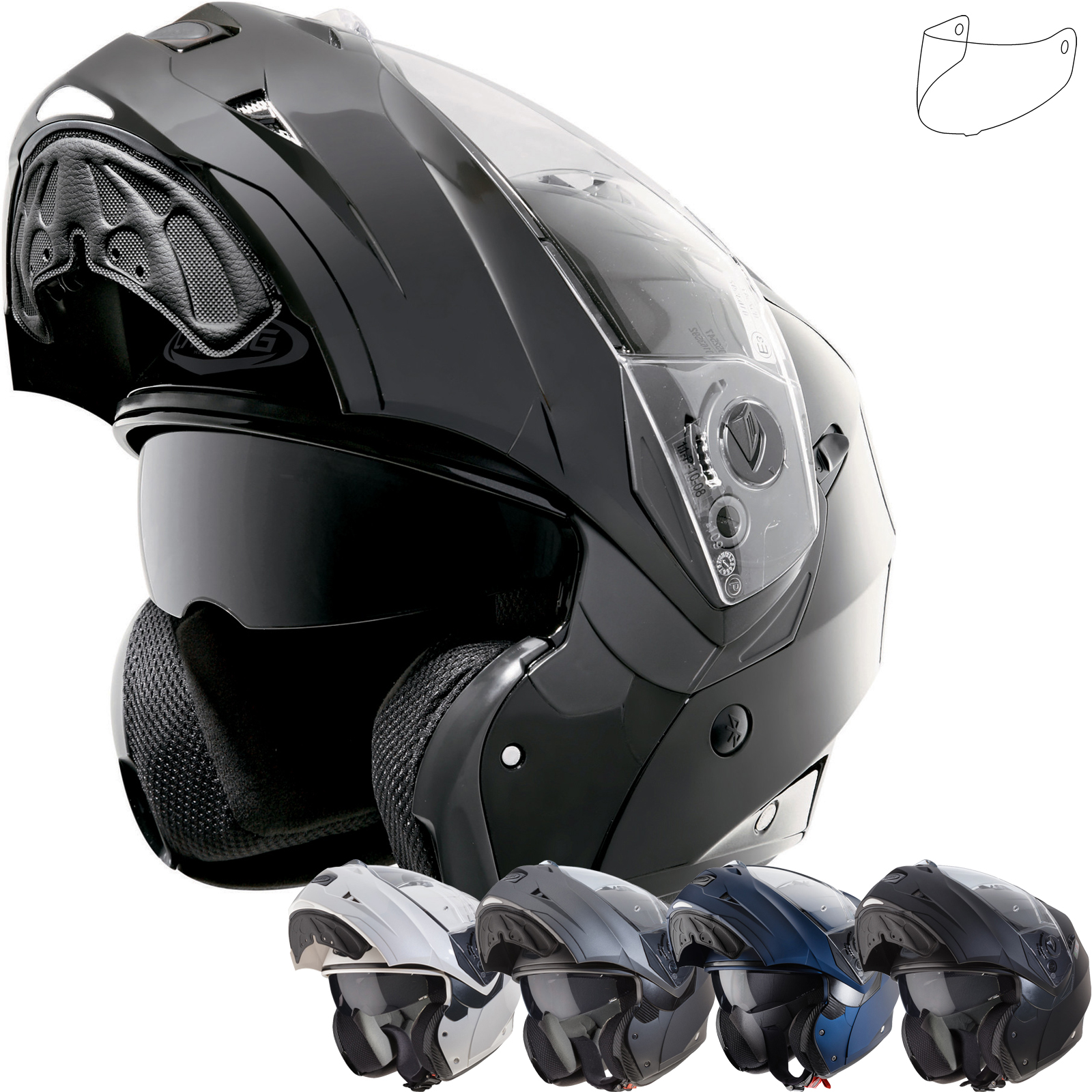 Caberg Duke II Flip Front Motorcycle Helmet & Visor New Arrivals