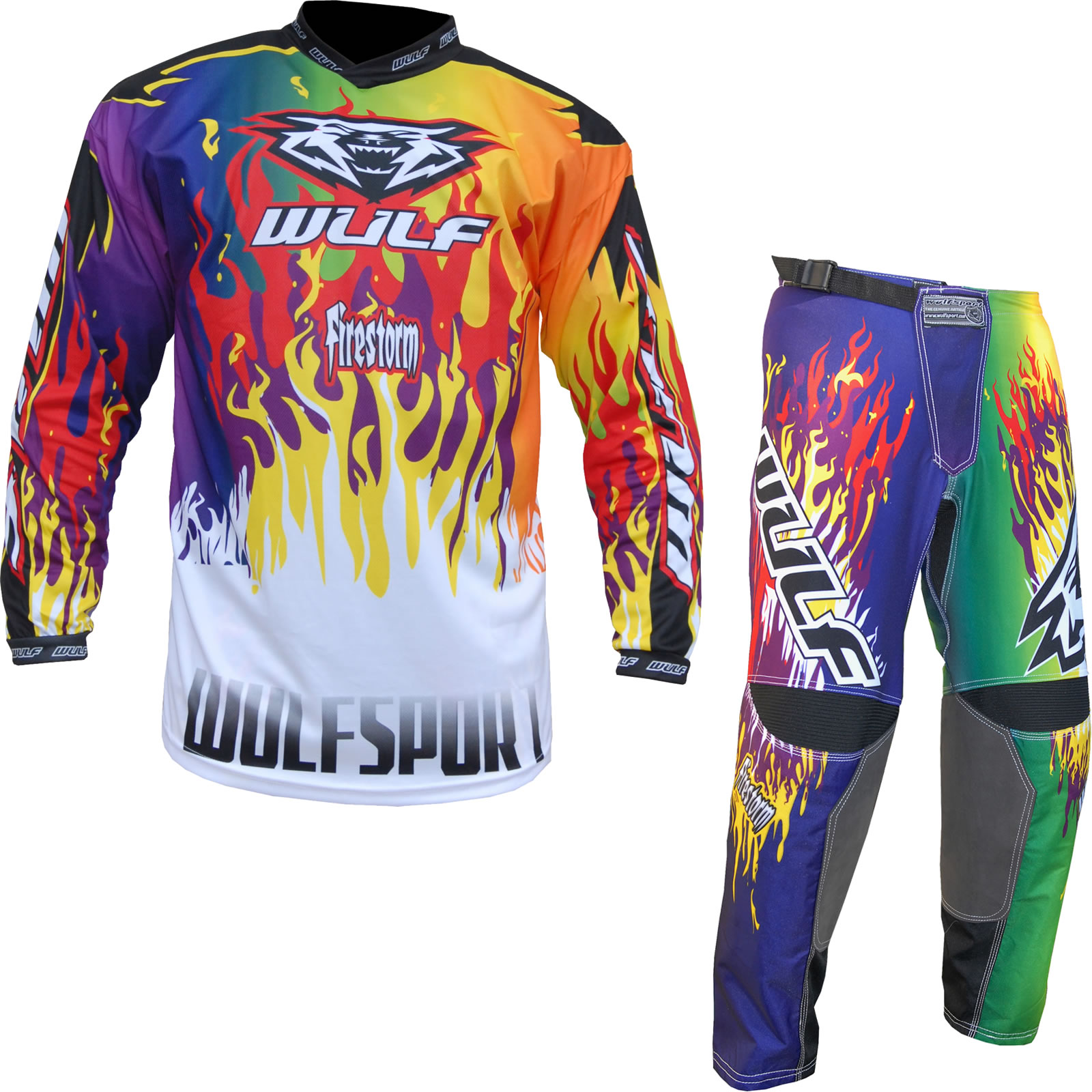 Wulf Firestorm Adult Motocross Jersey & Pants Multi Kit Kits