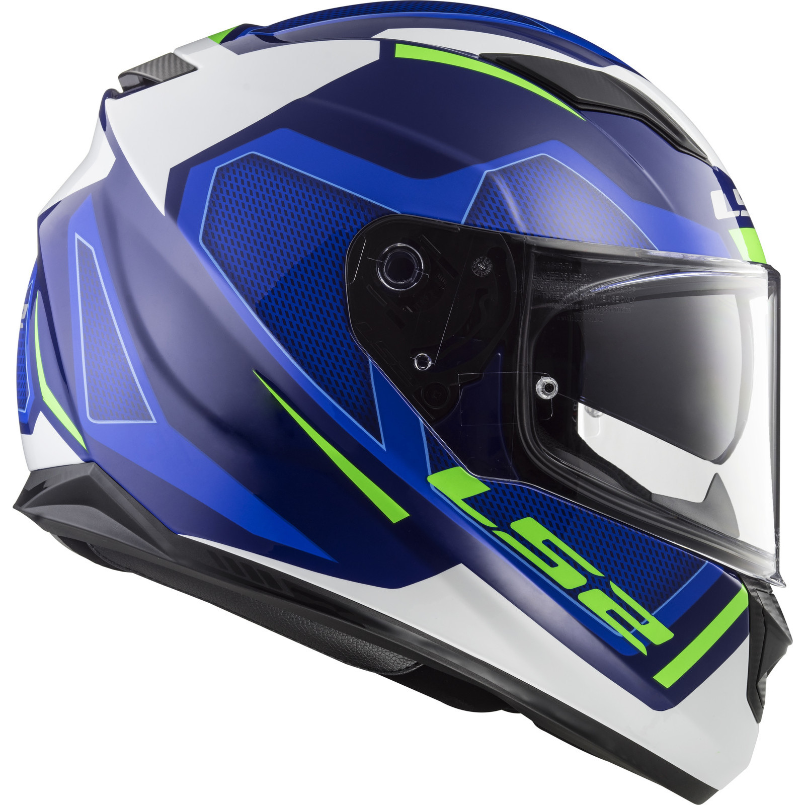LS2 FF320 Stream Evo Axis Blue White Motorcycle Helmet Vented Full Face