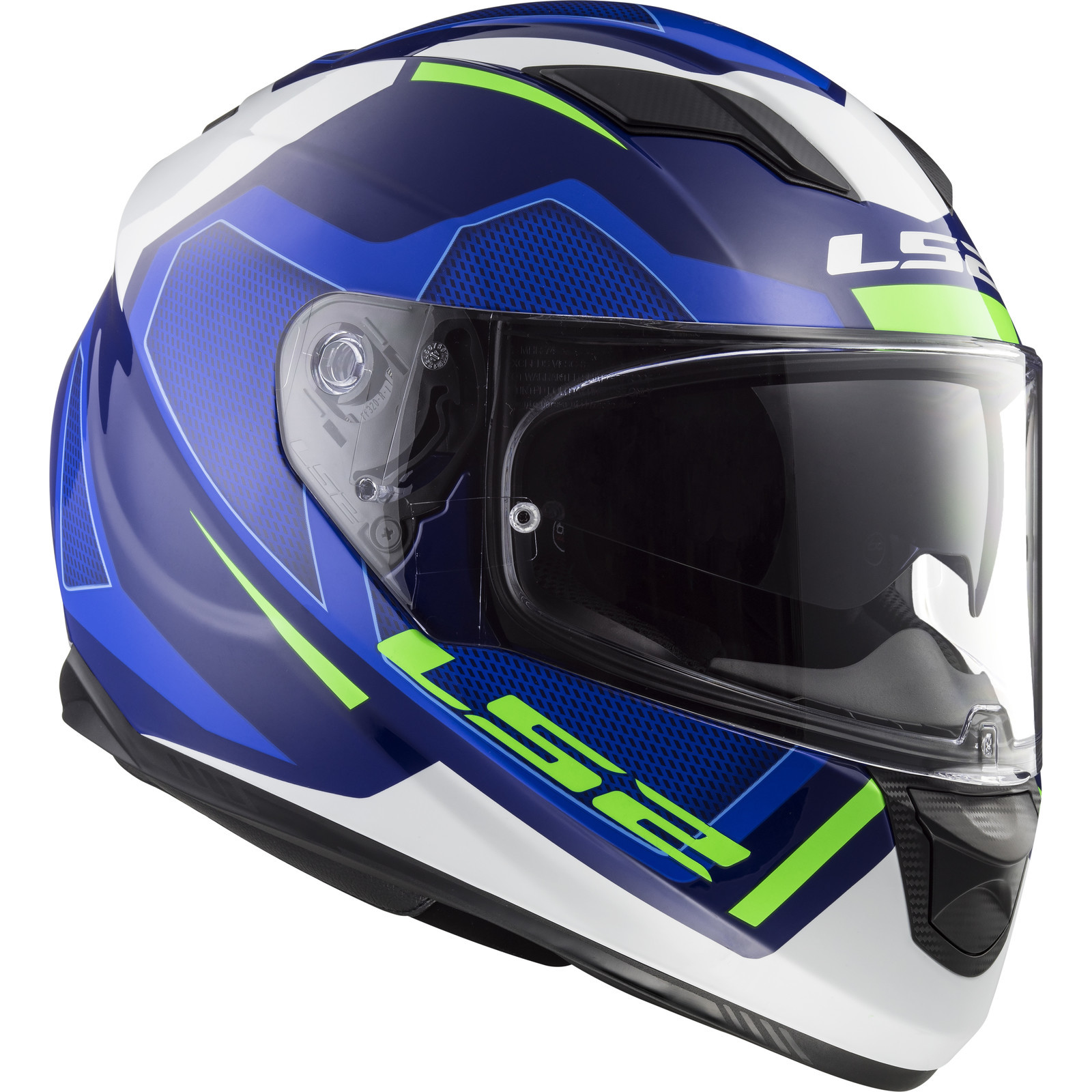 LS2 FF320 Stream Evo Axis Blue White Motorcycle Helmet Vented Full Face