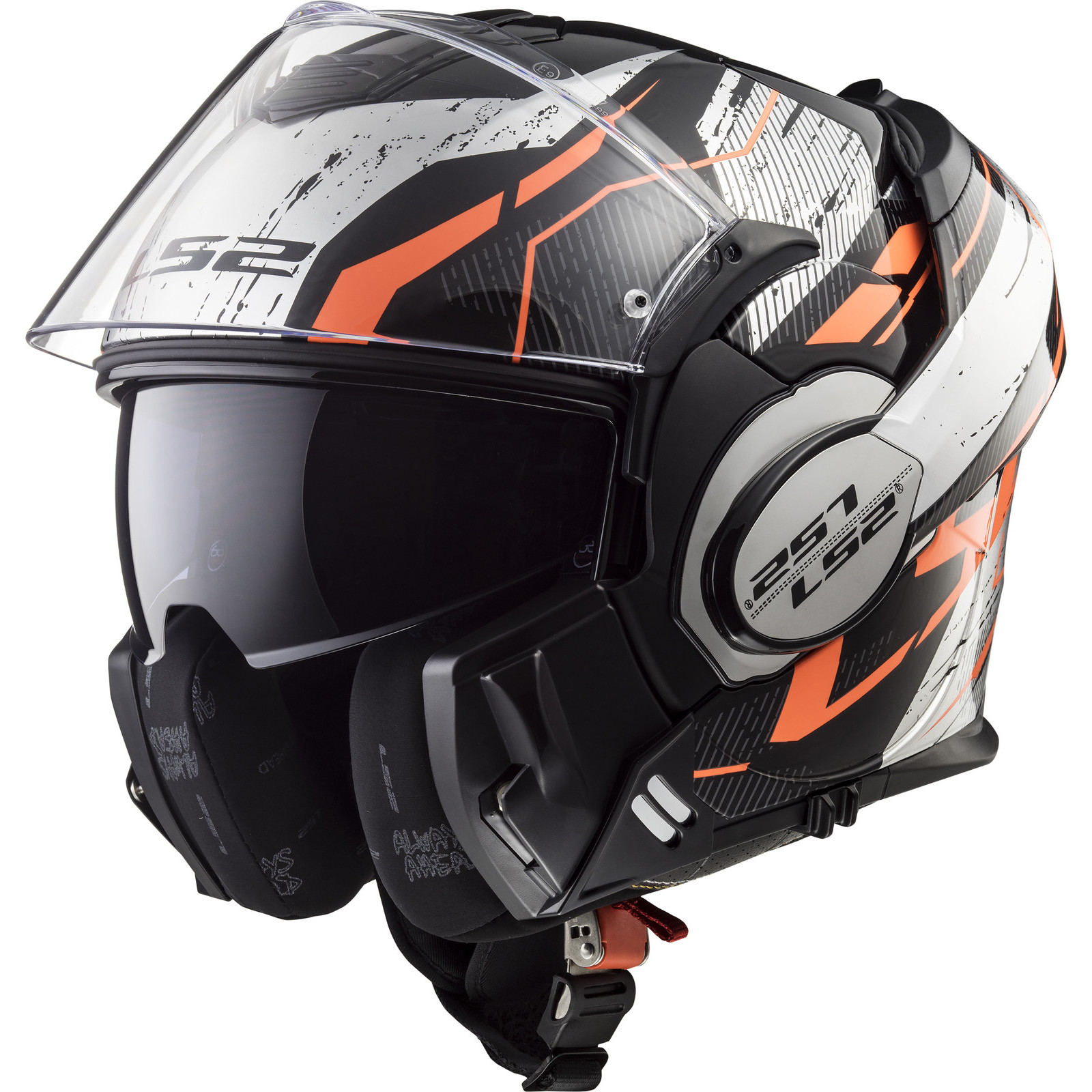 LS2 FF399 Valiant Roboto Motorcycle Helmet - Flip Front Helmets ...