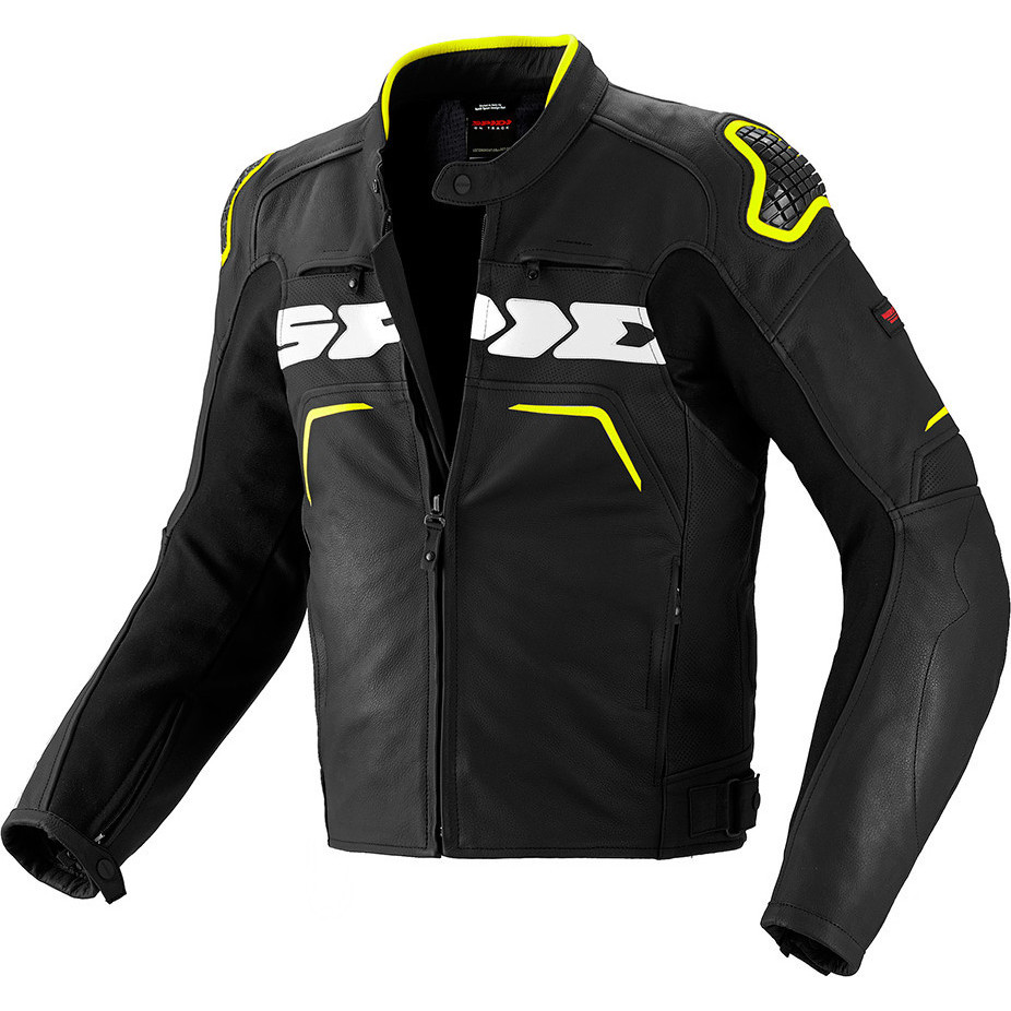 Spidi Evorider Leather Motorcycle Jacket Men S Race Sport Bike Ce Sentinel Spidi Evorider Leather Motorcycle Jacket