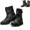 Black Heritage Leather Motorcycle Boots Thumbnail 1