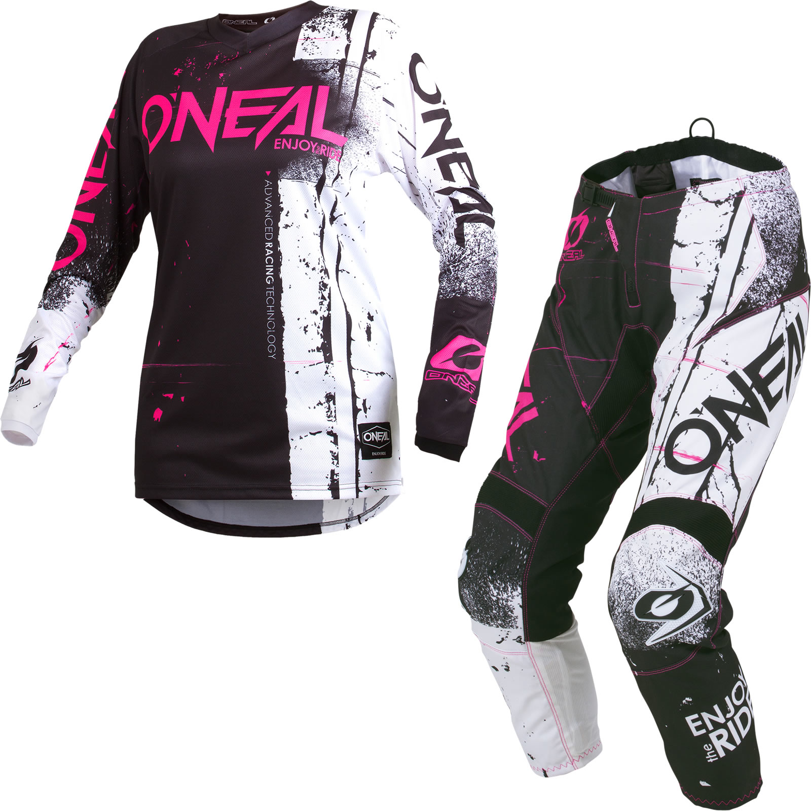 ONeal Element Girls Jersey Racewear Gray/Pink, S ONeal Element Girls Jersey Racewear Gray/Pink, S