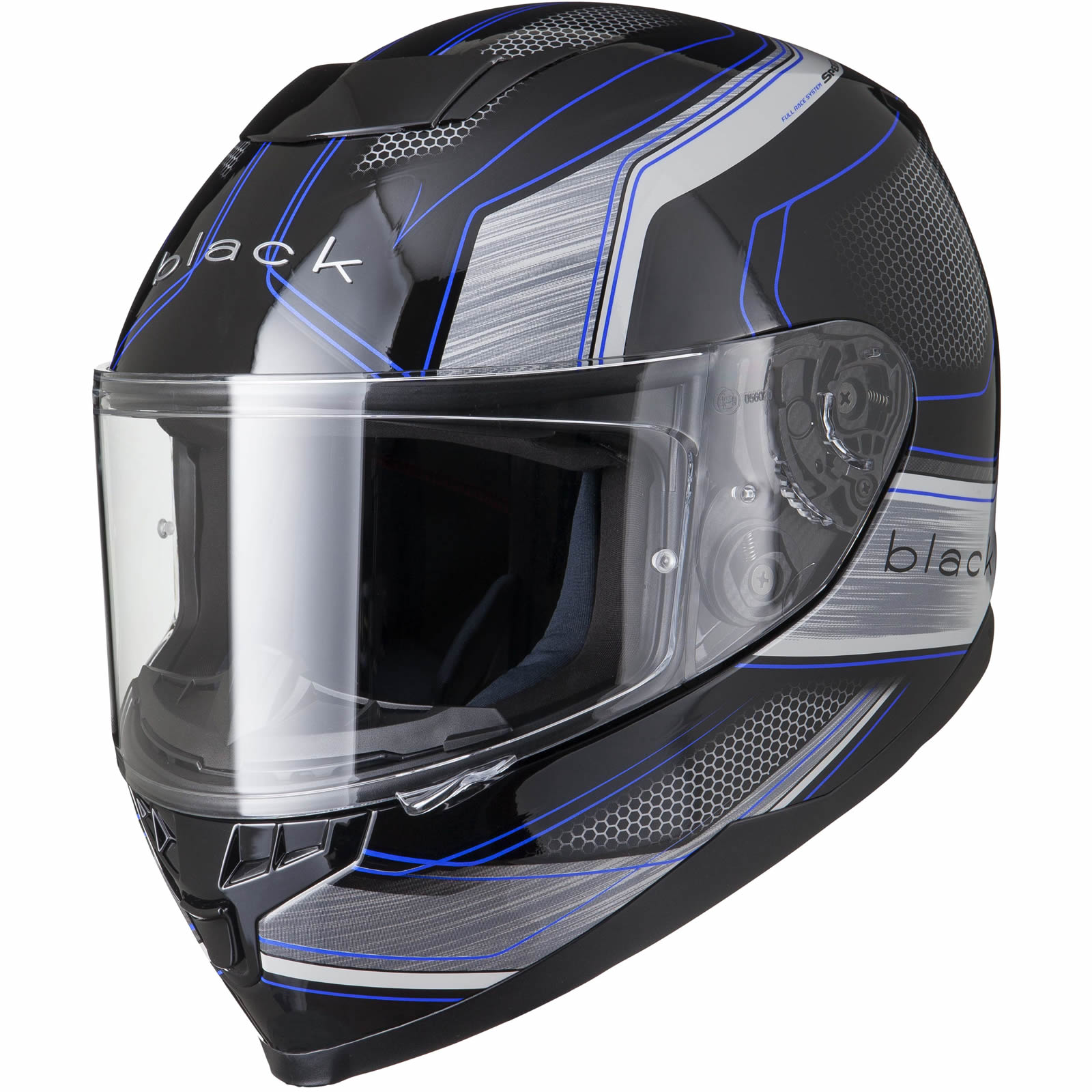 Black Titan Speed Motorcycle Helmet & Visor Full Face Helmets